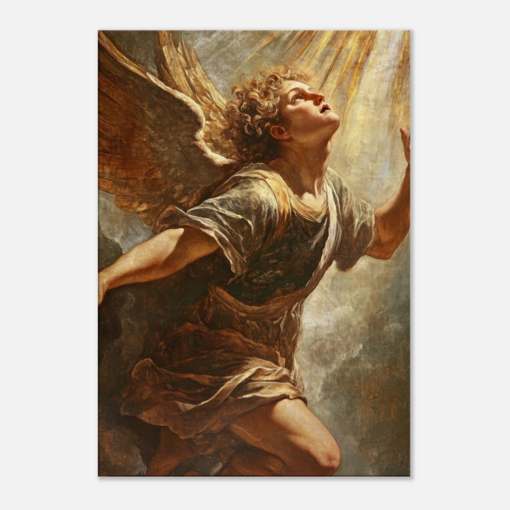 Canvas Portrait - The Fallen Angels Descent Baroque Mythological 4 - Shop Ai Art WebShop - Digital Art online Store