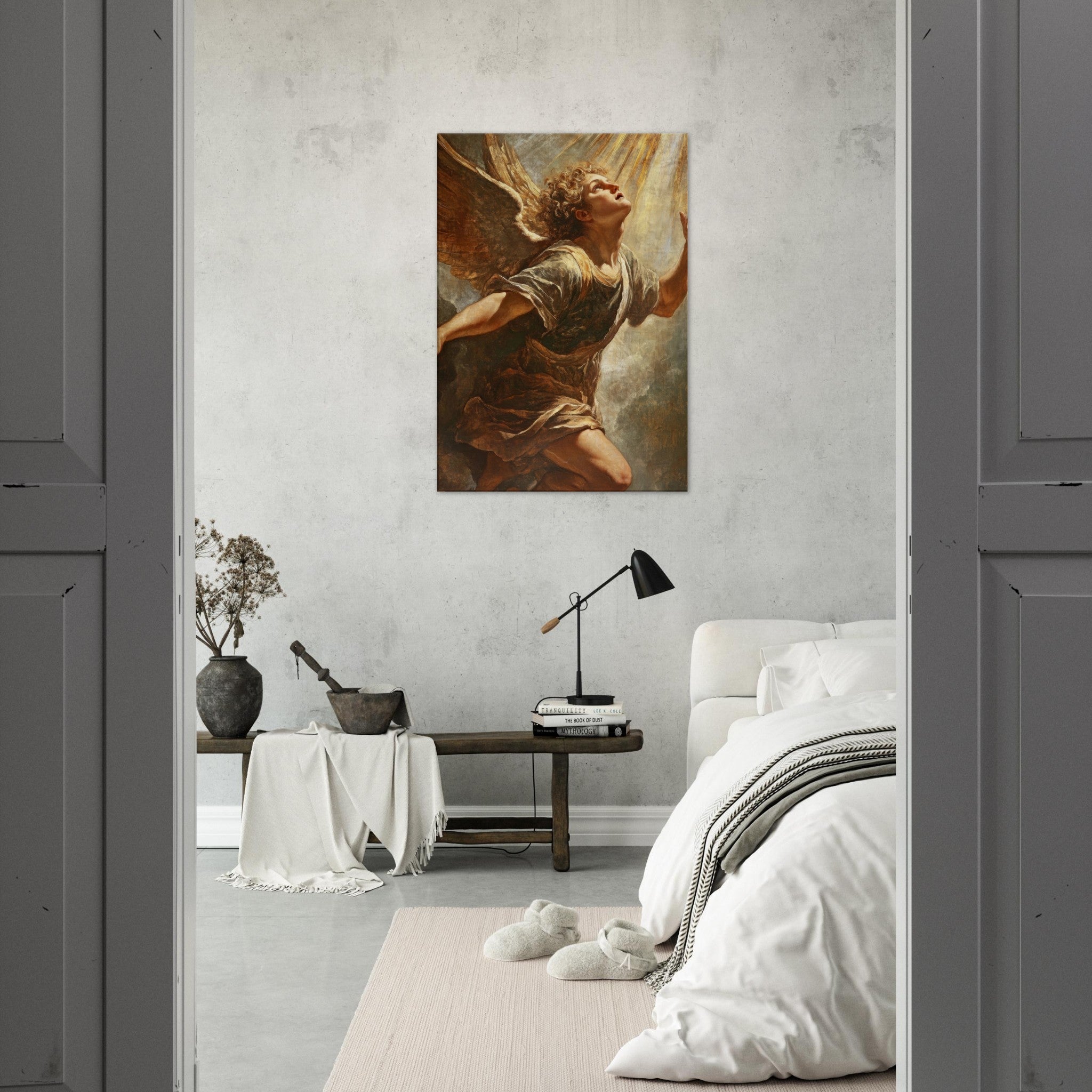 Canvas Portrait - The Fallen Angels Descent Baroque Mythological 4 - Shop Ai Art WebShop - Digital Art online Store