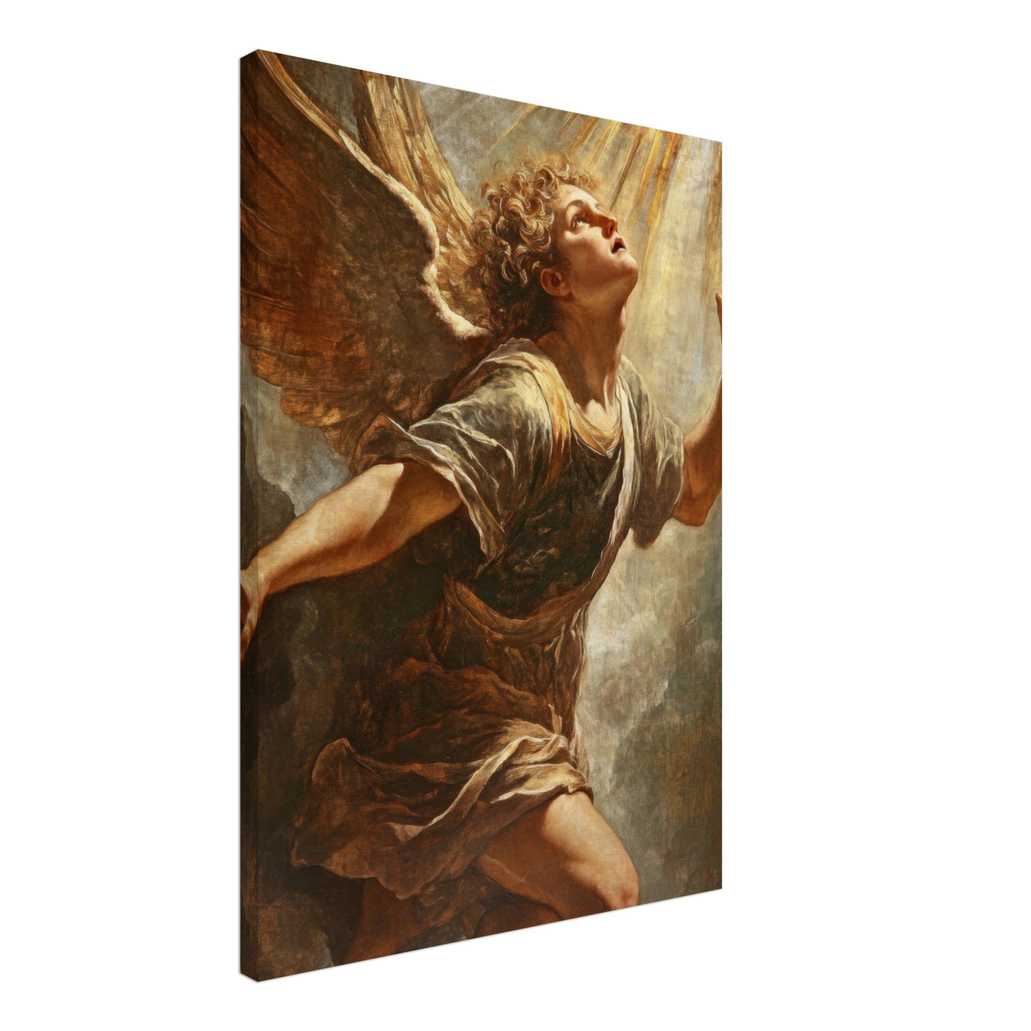 Canvas Portrait - The Fallen Angels Descent Baroque Mythological 4 - Shop Ai Art WebShop - Digital Art online Store