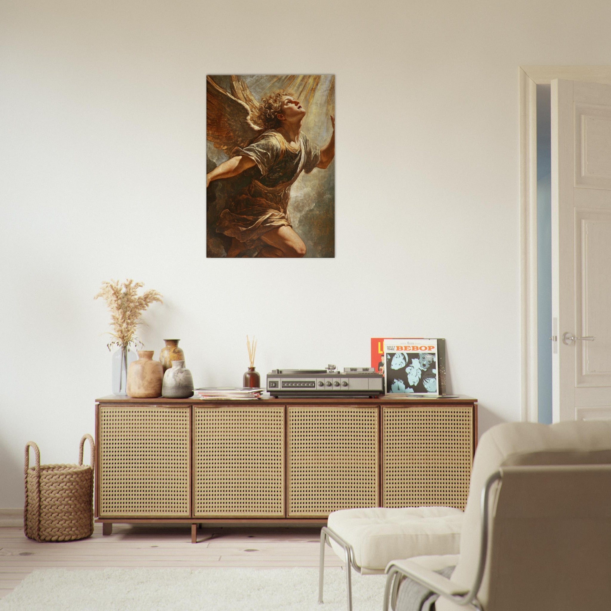 Canvas Portrait - The Fallen Angels Descent Baroque Mythological 4 - Shop Ai Art WebShop - Digital Art online Store