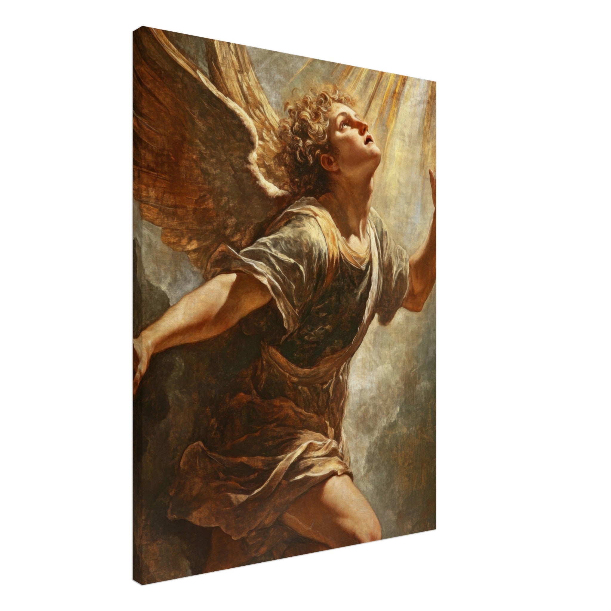 Canvas Portrait - The Fallen Angels Descent Baroque Mythological 4 - Shop Ai Art WebShop - Digital Art online Store