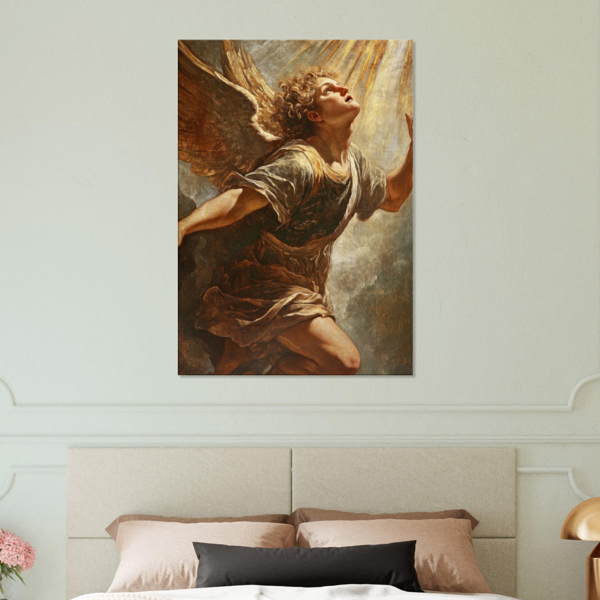 Canvas Portrait - The Fallen Angels Descent Baroque Mythological 4 - Shop Ai Art WebShop - Digital Art online Store
