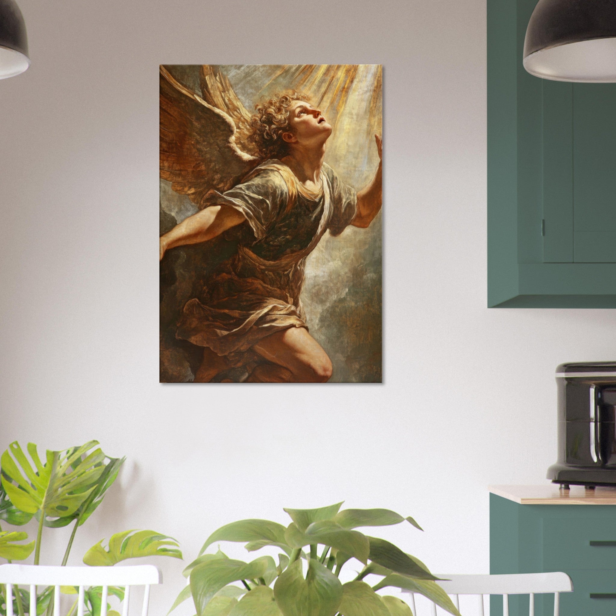 Canvas Portrait - The Fallen Angels Descent Baroque Mythological 4 - Shop Ai Art WebShop - Digital Art online Store