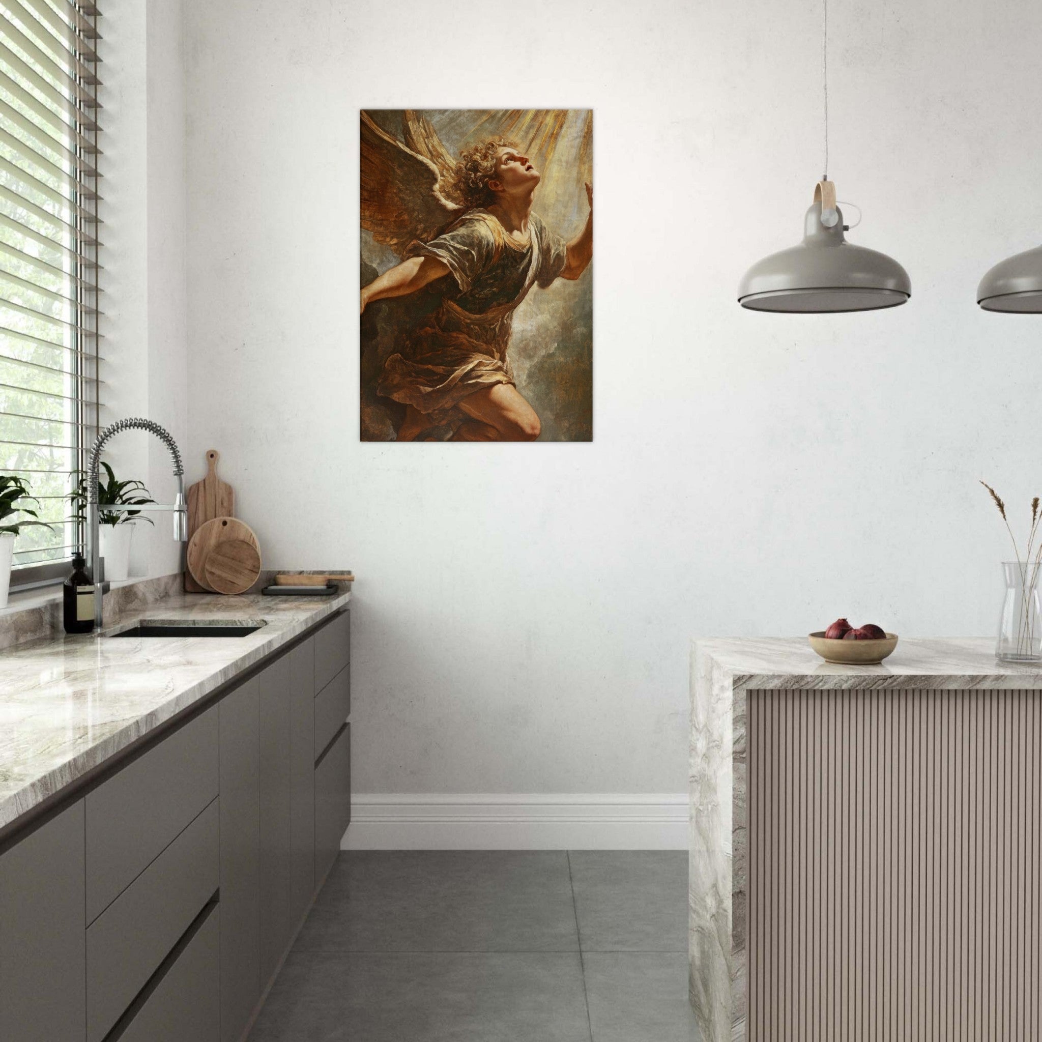 Canvas Portrait - The Fallen Angels Descent Baroque Mythological 4 - Shop Ai Art WebShop - Digital Art online Store