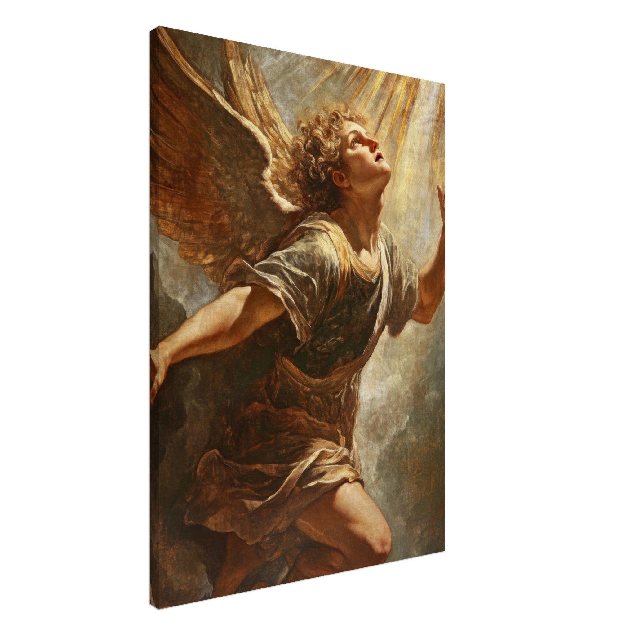 Canvas Portrait - The Fallen Angels Descent Baroque Mythological 4 - Shop Ai Art WebShop - Digital Art online Store