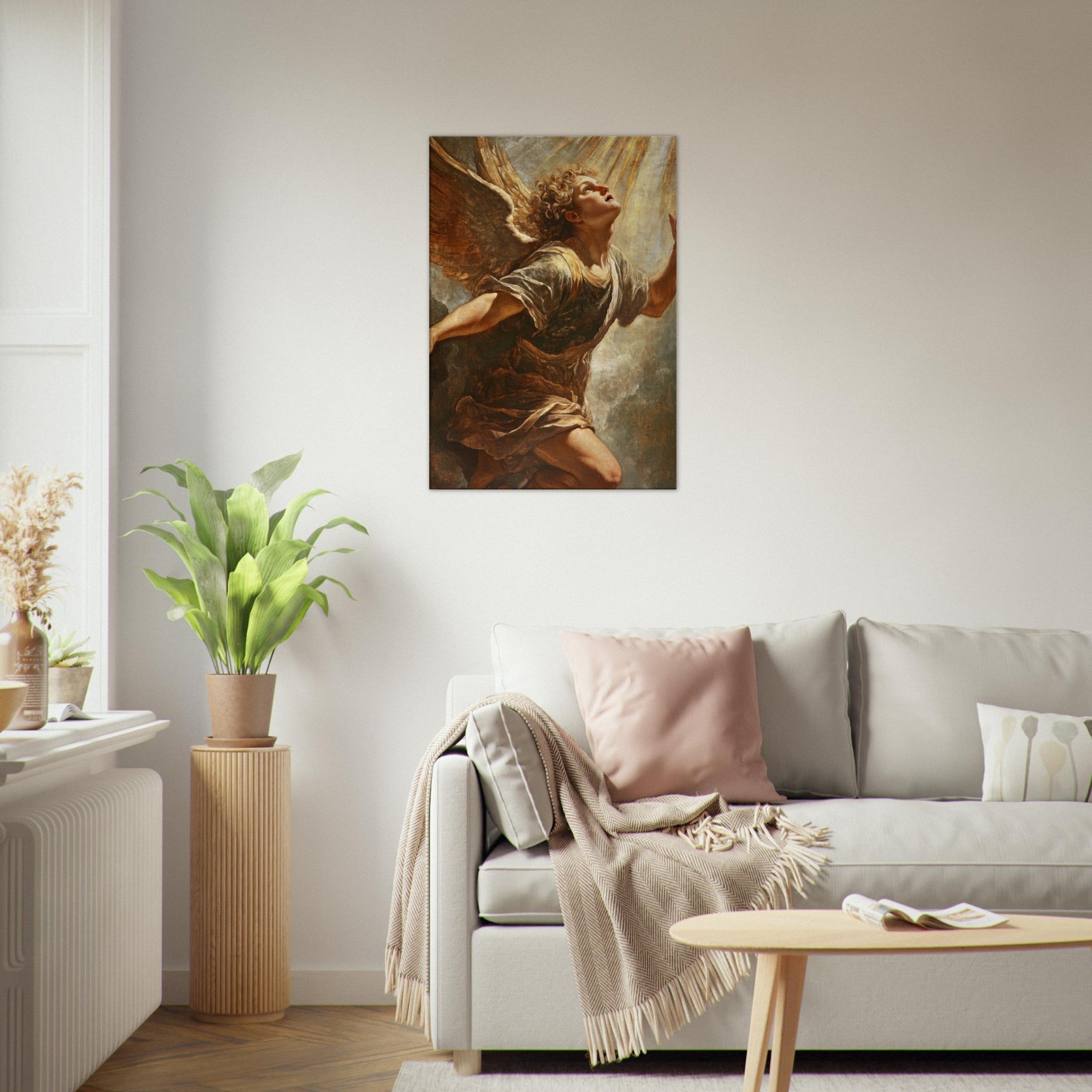 Canvas Portrait - The Fallen Angels Descent Baroque Mythological 4 - Shop Ai Art WebShop - Digital Art online Store