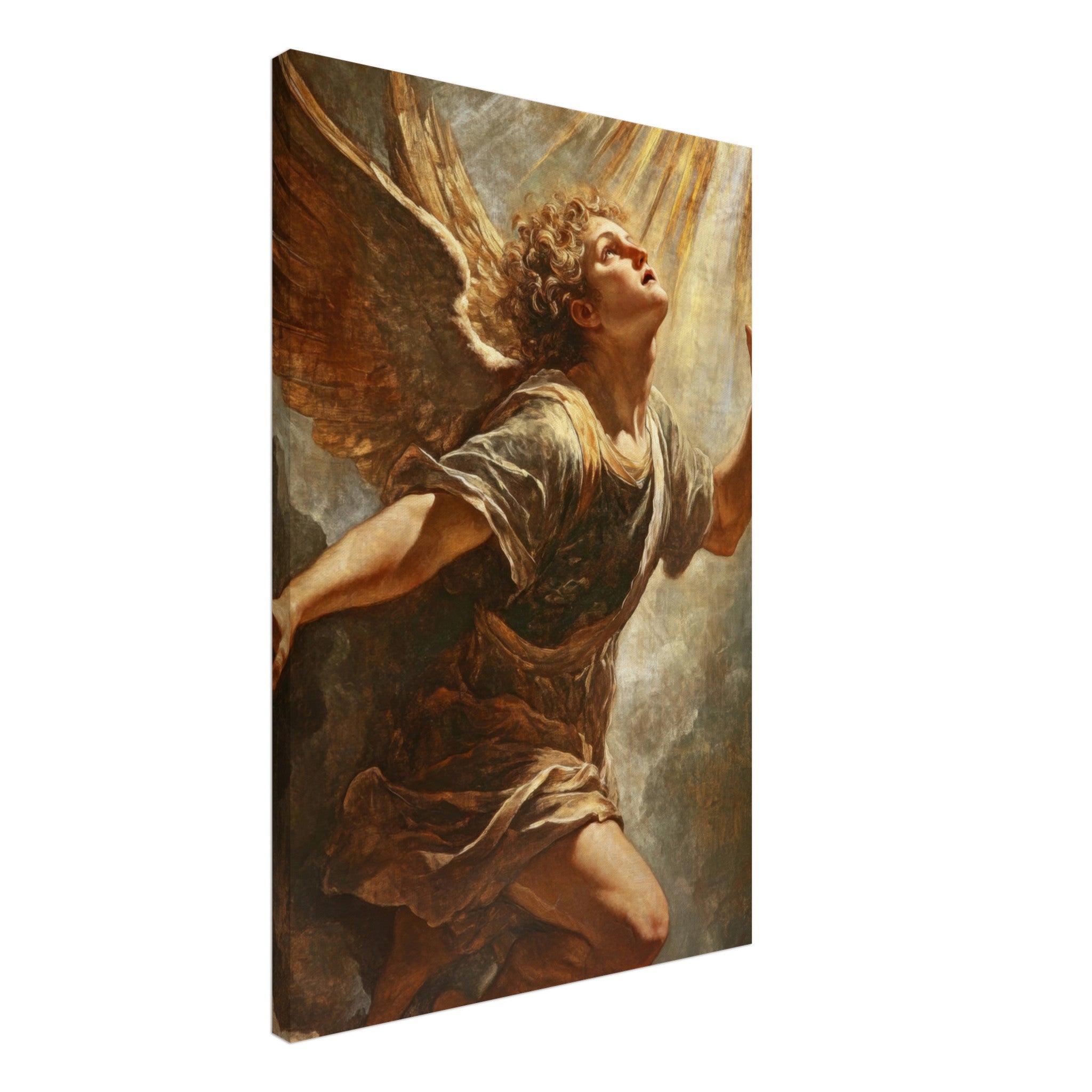 Canvas Portrait - The Fallen Angels Descent Baroque Mythological 4 - Shop Ai Art WebShop - Digital Art online Store