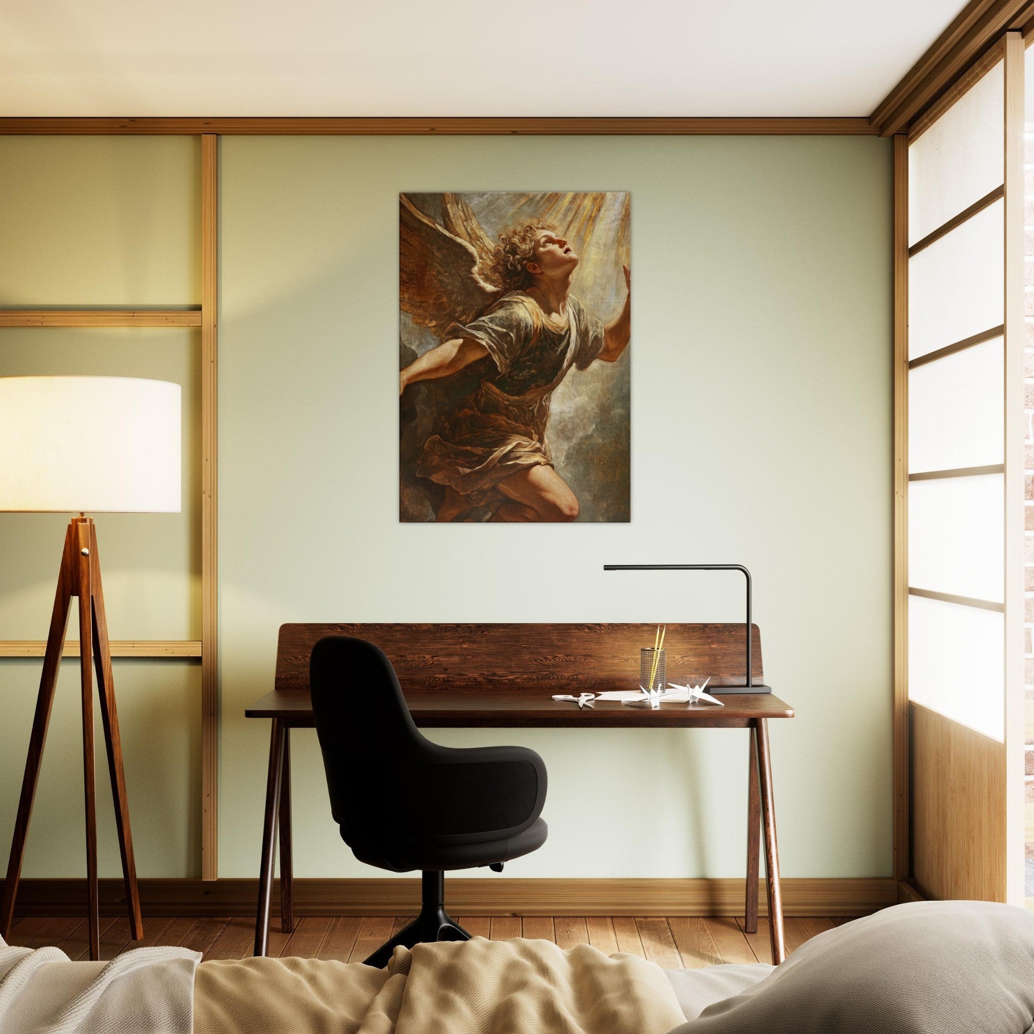 Canvas Portrait - The Fallen Angels Descent Baroque Mythological 4 - Shop Ai Art WebShop - Digital Art online Store