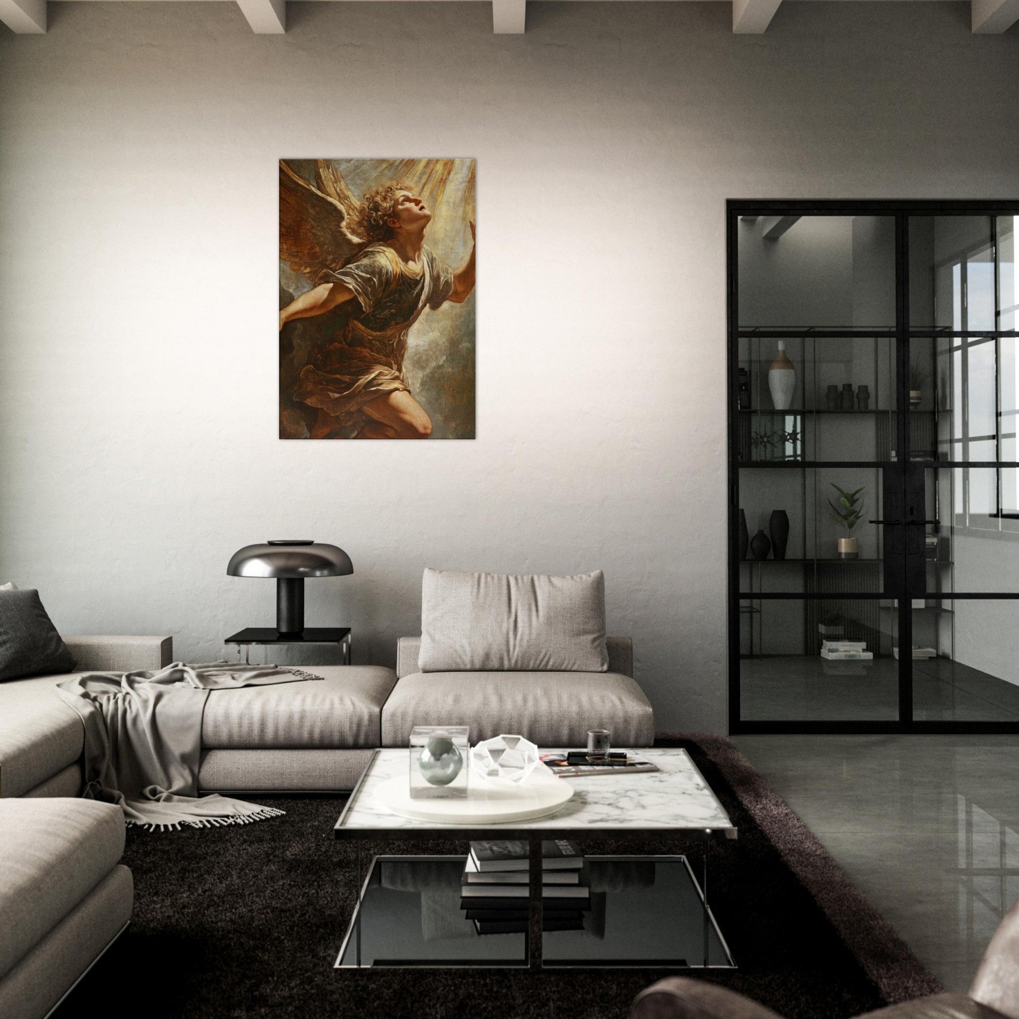 Canvas Portrait - The Fallen Angels Descent Baroque Mythological 4 - Shop Ai Art WebShop - Digital Art online Store