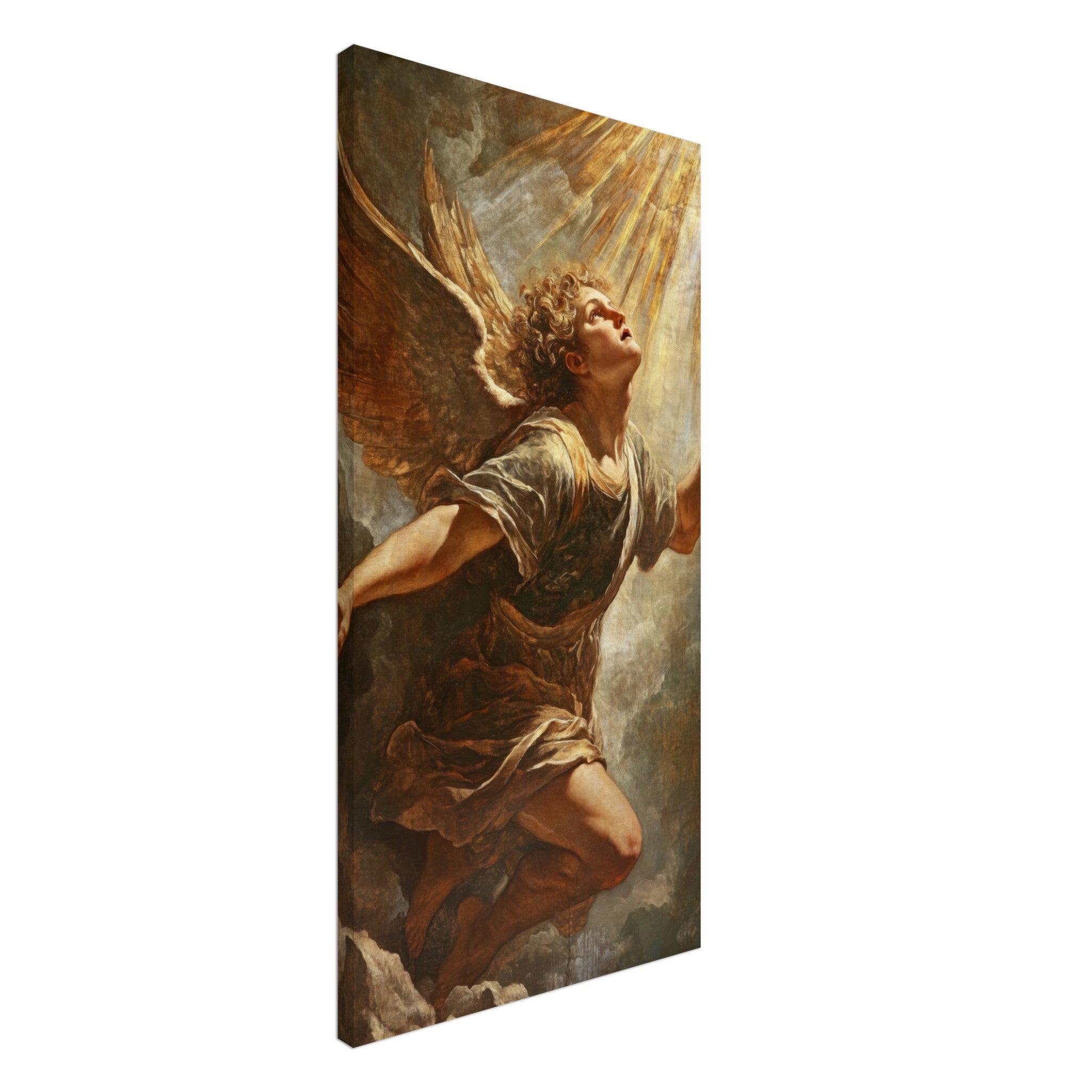 Canvas Portrait - The Fallen Angels Descent Baroque Mythological 4 - Shop Ai Art WebShop - Digital Art online Store