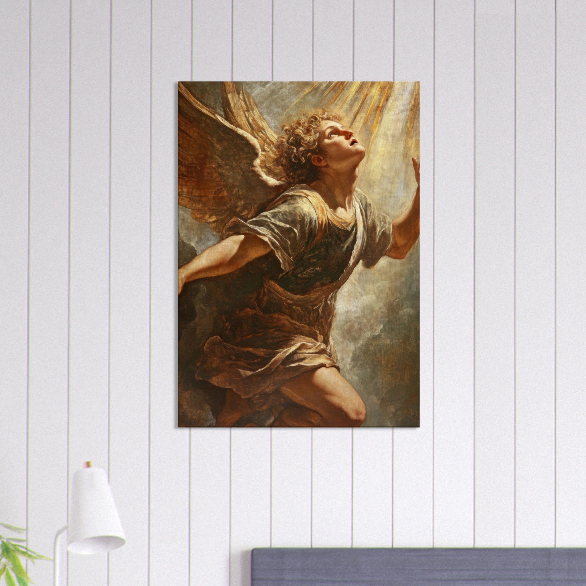 Canvas Portrait - The Fallen Angels Descent Baroque Mythological 4 - Shop Ai Art WebShop - Digital Art online Store