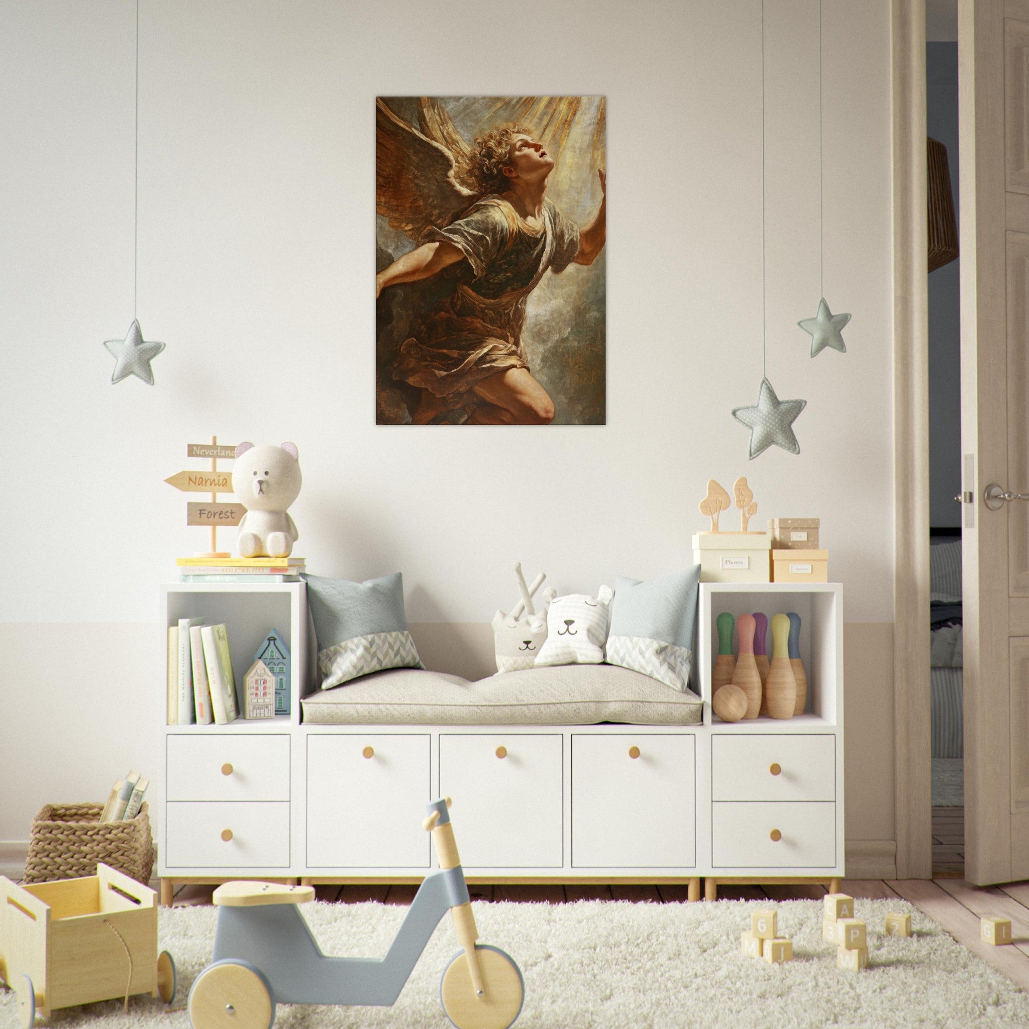 Canvas Portrait - The Fallen Angels Descent Baroque Mythological 4 - Shop Ai Art WebShop - Digital Art online Store