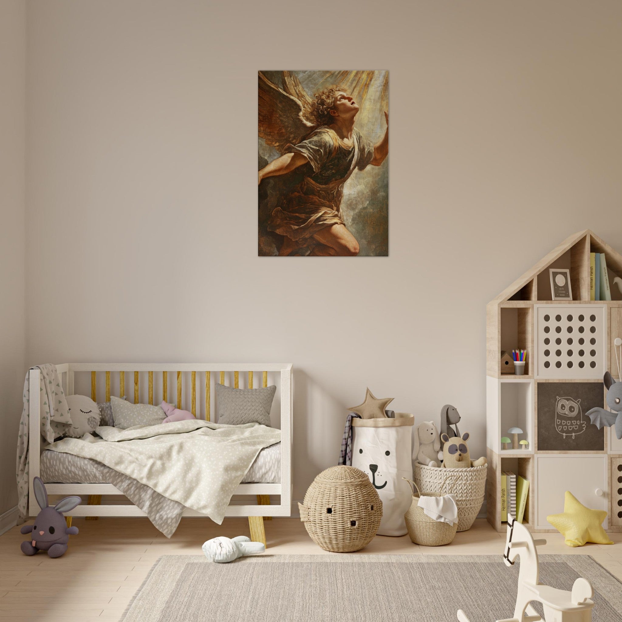 Canvas Portrait - The Fallen Angels Descent Baroque Mythological 4 - Shop Ai Art WebShop - Digital Art online Store