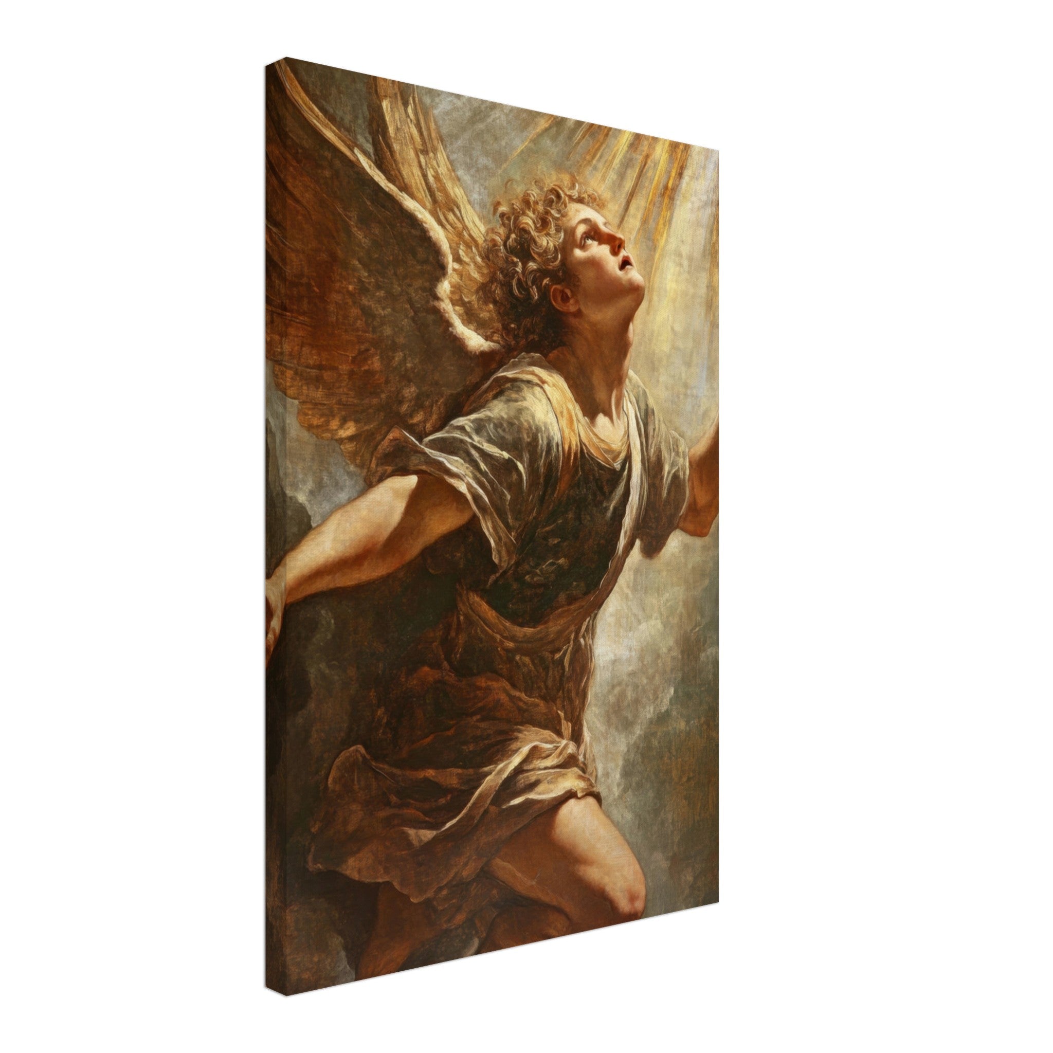 Canvas Portrait - The Fallen Angels Descent Baroque Mythological 4 - Shop Ai Art WebShop - Digital Art online Store