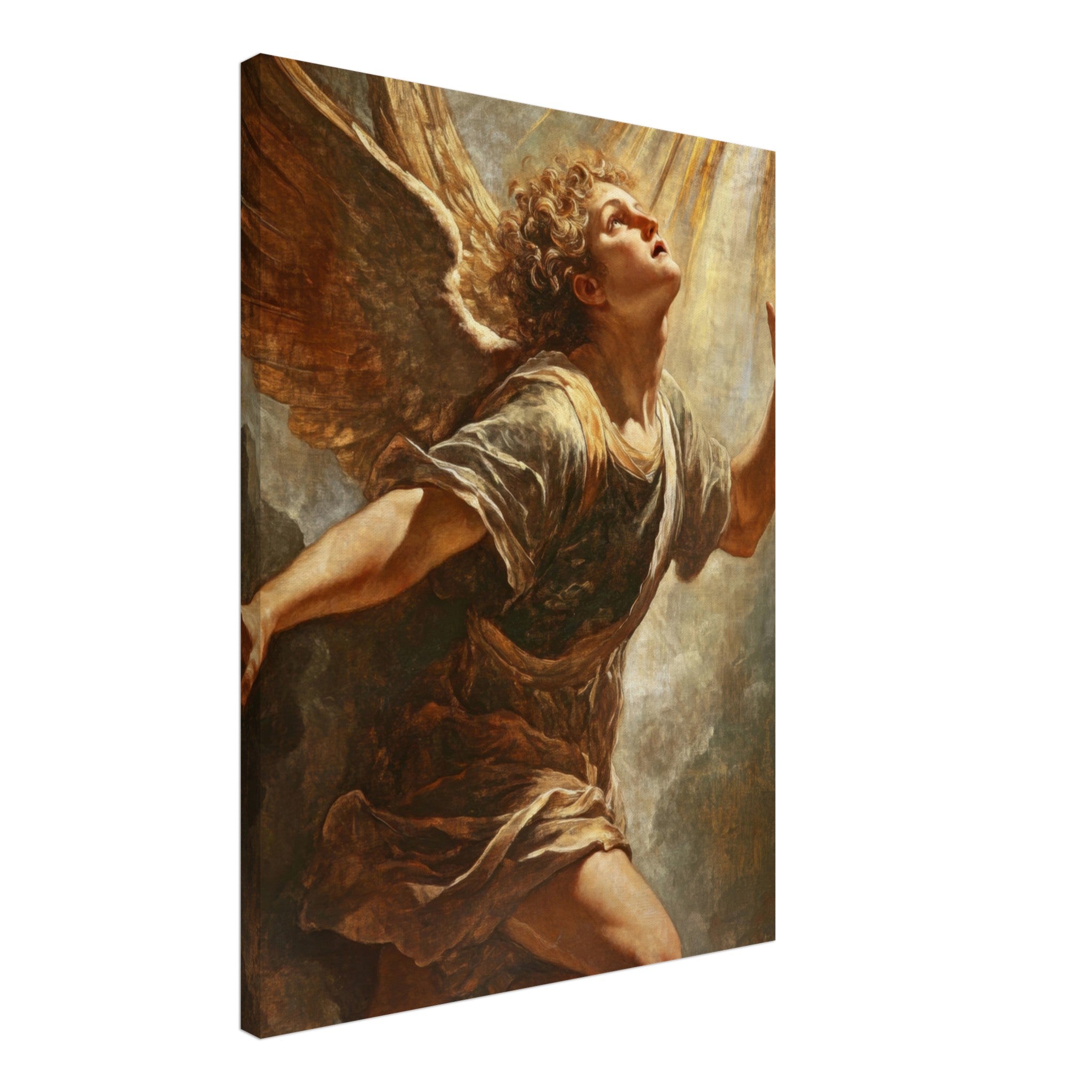 Canvas Portrait - The Fallen Angels Descent Baroque Mythological 4 - Shop Ai Art WebShop - Digital Art online Store