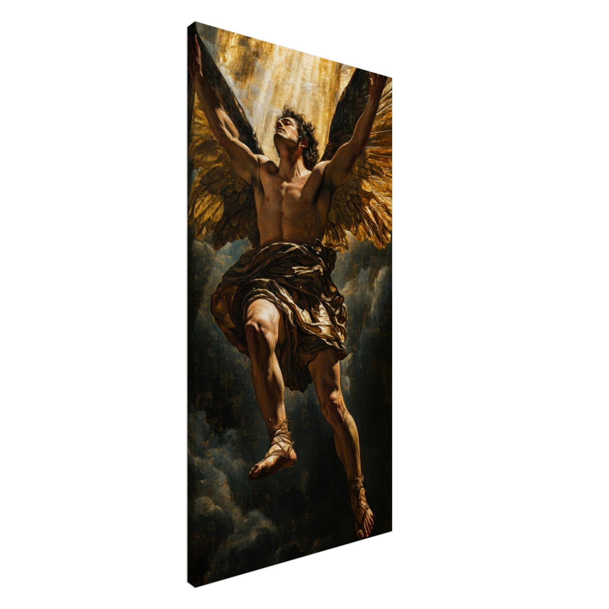 Canvas Portrait - The Fallen Angels Descent Baroque Mythological 5 - Shop Ai Art WebShop - Digital Art online Store
