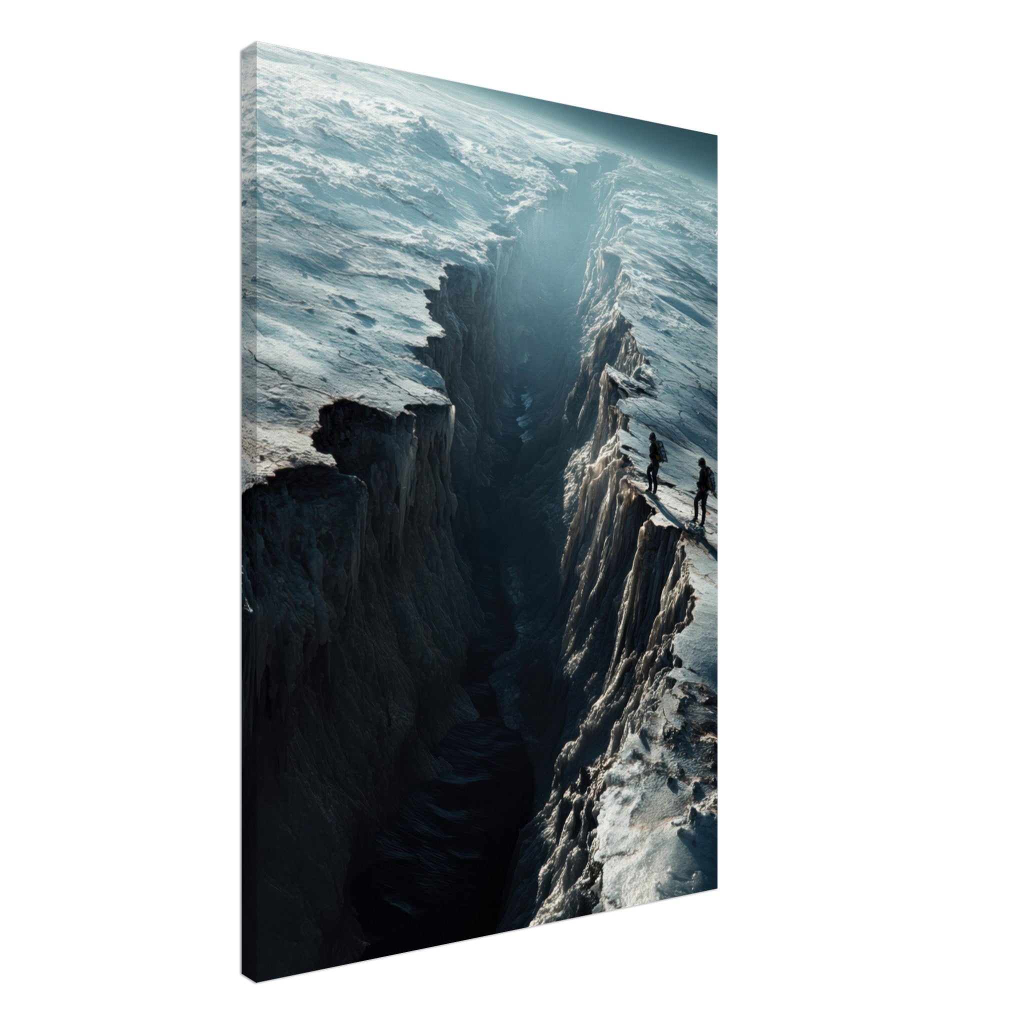 Canvas Portrait - The Frozen Wasteland of Europa An expedition tea - Shop Ai Art WebShop - Digital Art online Store