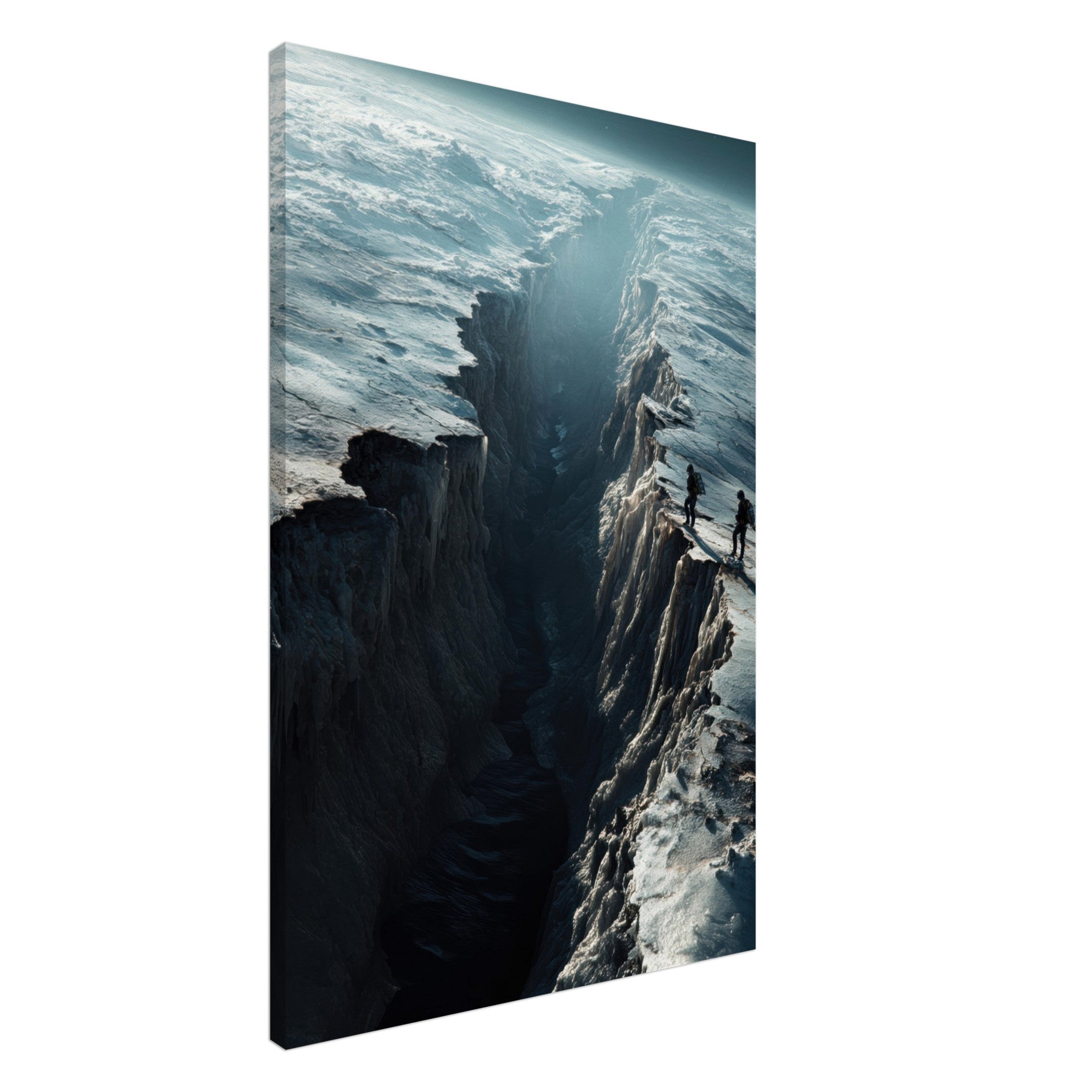 Canvas Portrait - The Frozen Wasteland of Europa An expedition tea - Shop Ai Art WebShop - Digital Art online Store
