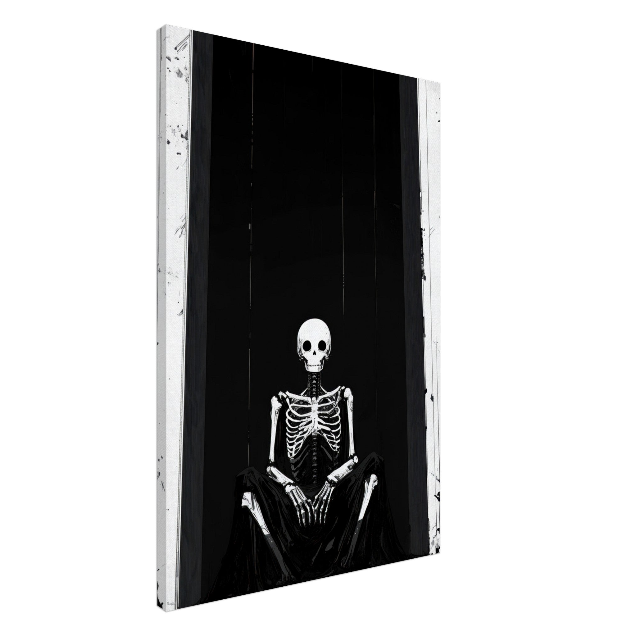 Canvas Portrait - The Hollow King A haunting minimalist piece feat - Shop Ai Art WebShop - Digital Art online Store