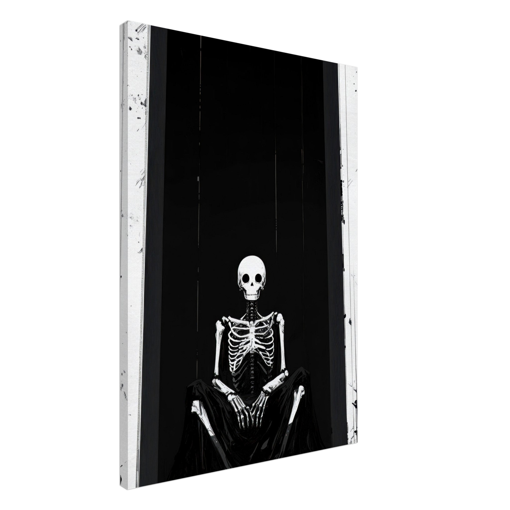 Canvas Portrait - The Hollow King A haunting minimalist piece feat - Shop Ai Art WebShop - Digital Art online Store