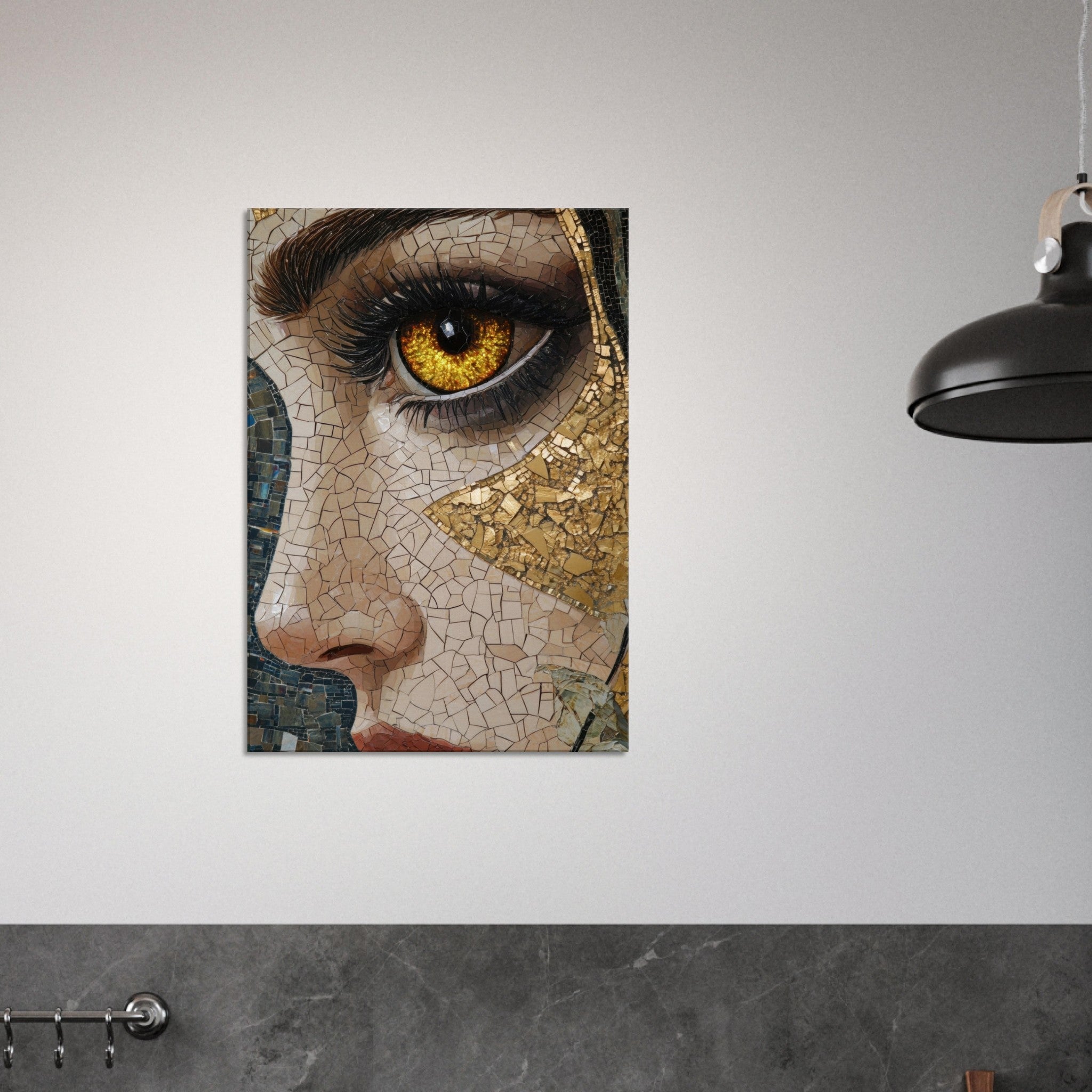 Canvas Portrait - The Oracles Forbidden Prophecy Byzantine Mosaic - Shop Ai Art WebShop - Digital Art online Store