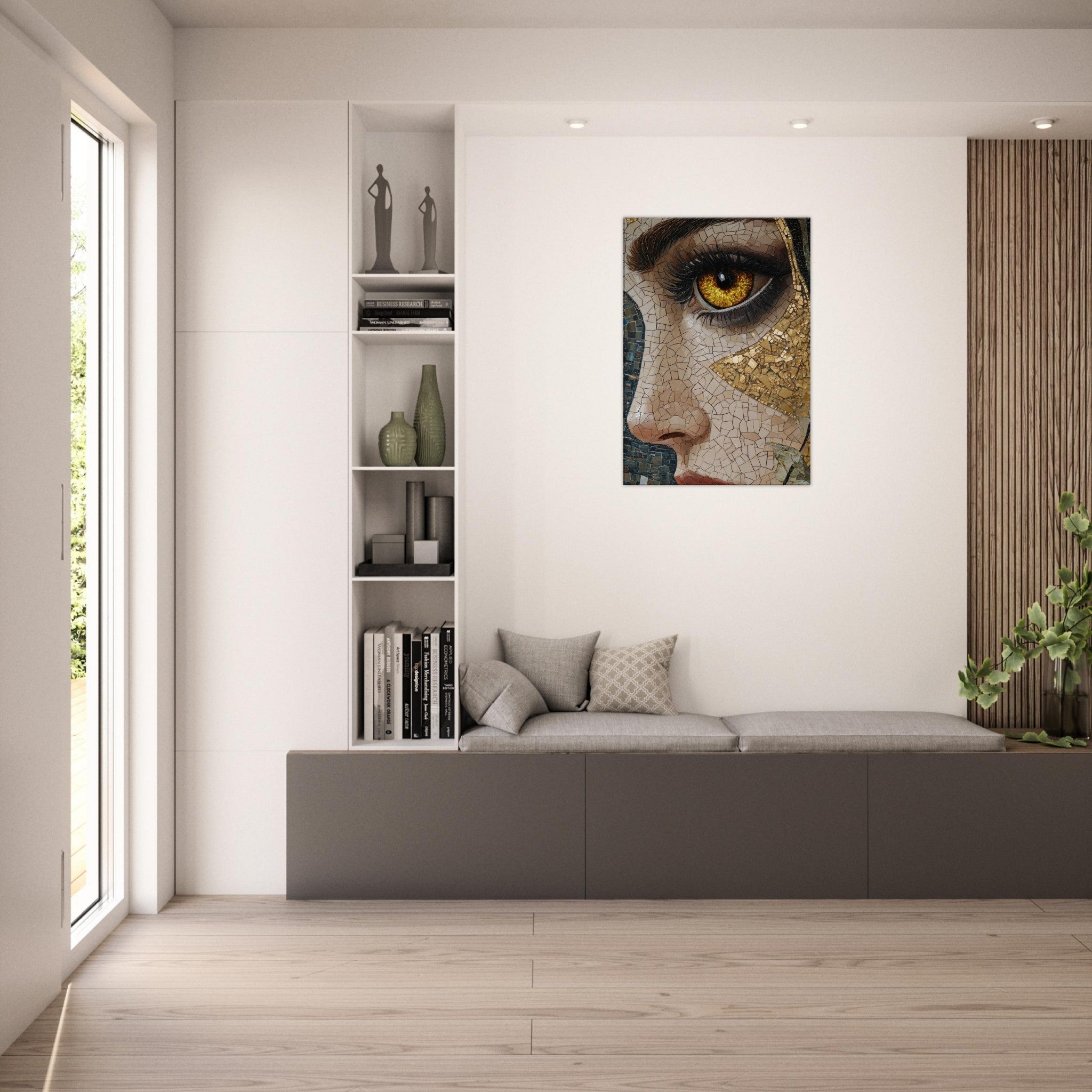 Canvas Portrait - The Oracles Forbidden Prophecy Byzantine Mosaic - Shop Ai Art WebShop - Digital Art online Store