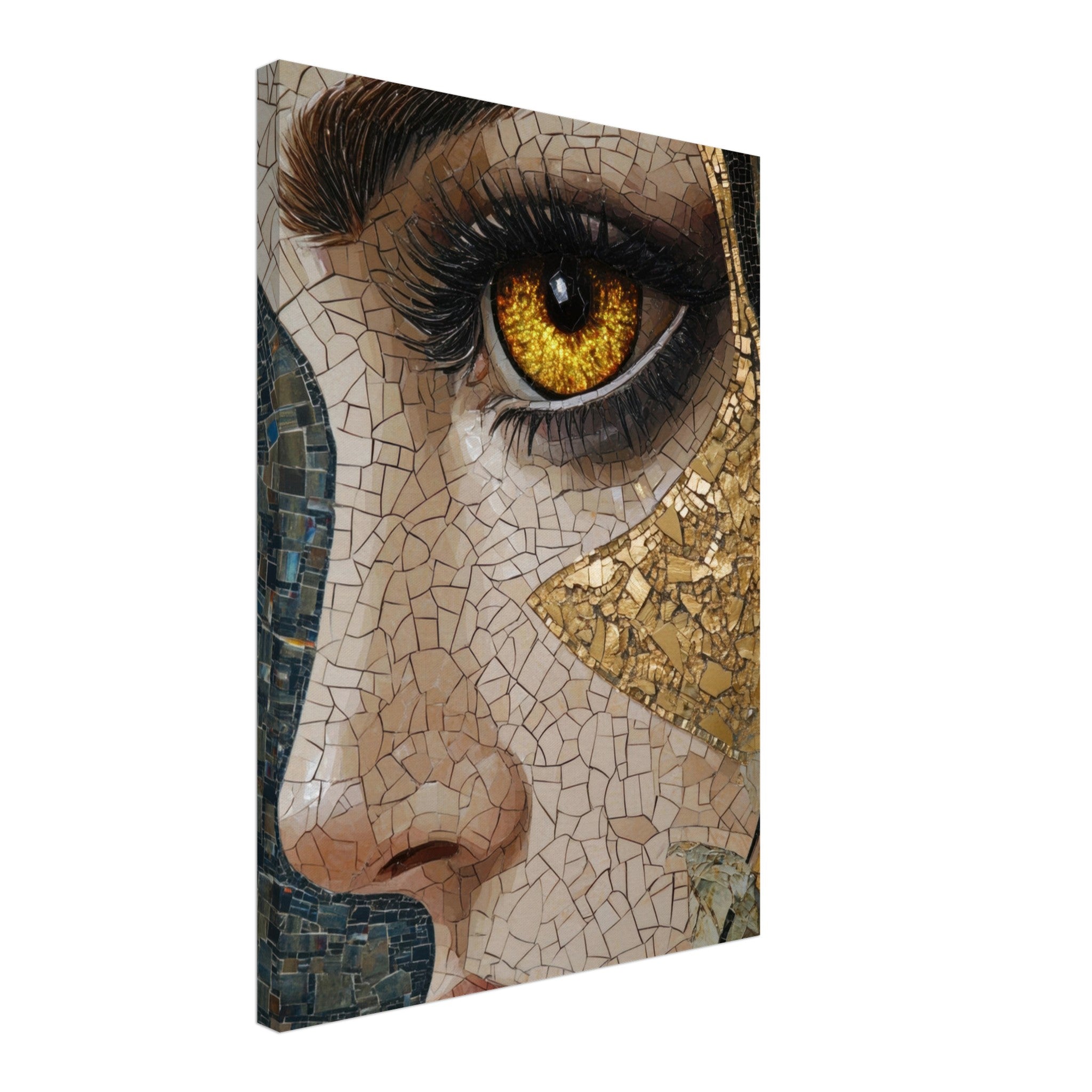 Canvas Portrait - The Oracles Forbidden Prophecy Byzantine Mosaic - Shop Ai Art WebShop - Digital Art online Store