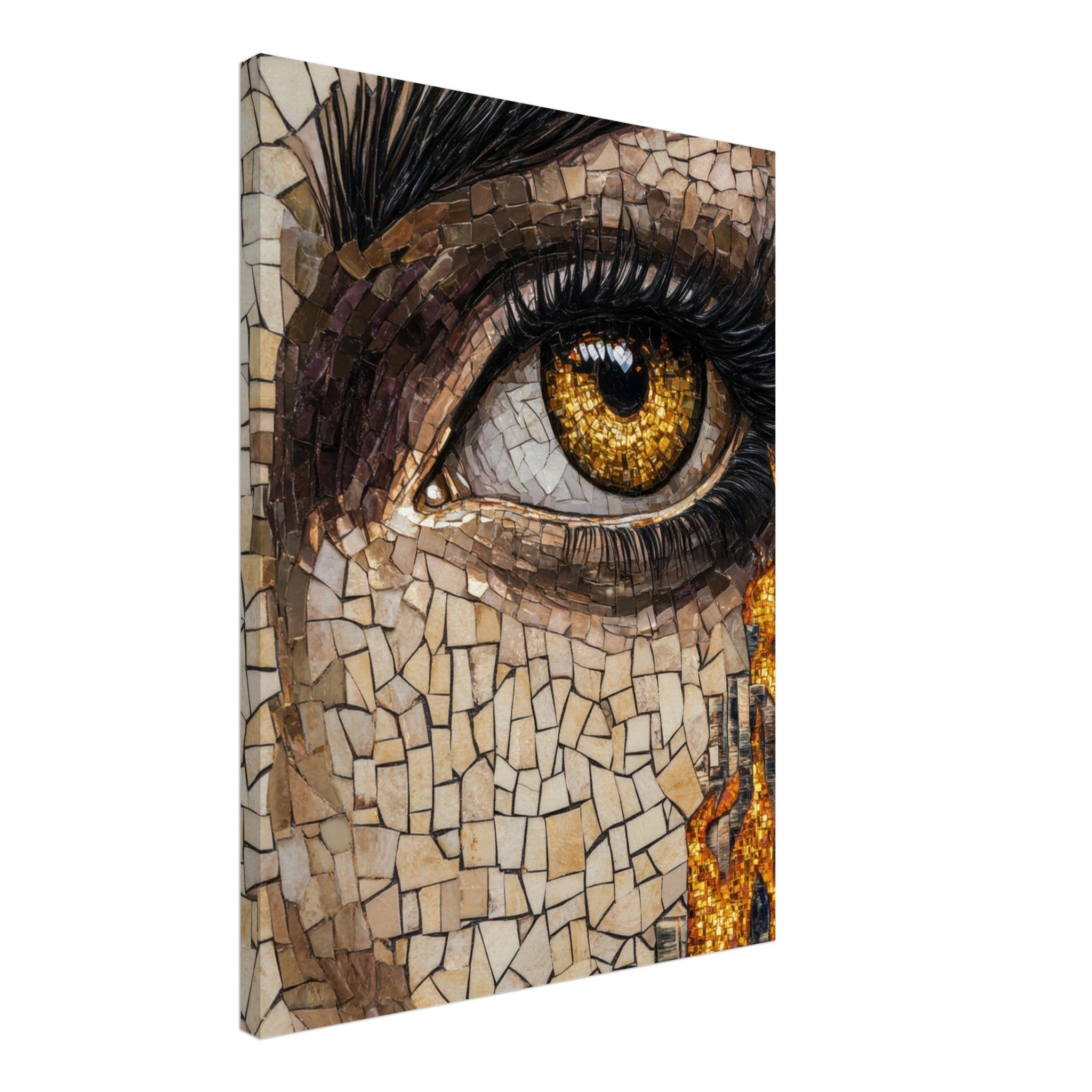 Canvas Portrait - The Oracles Forbidden Prophecy Byzantine Mosaic 2 - Shop Ai Art WebShop - Digital Art online Store