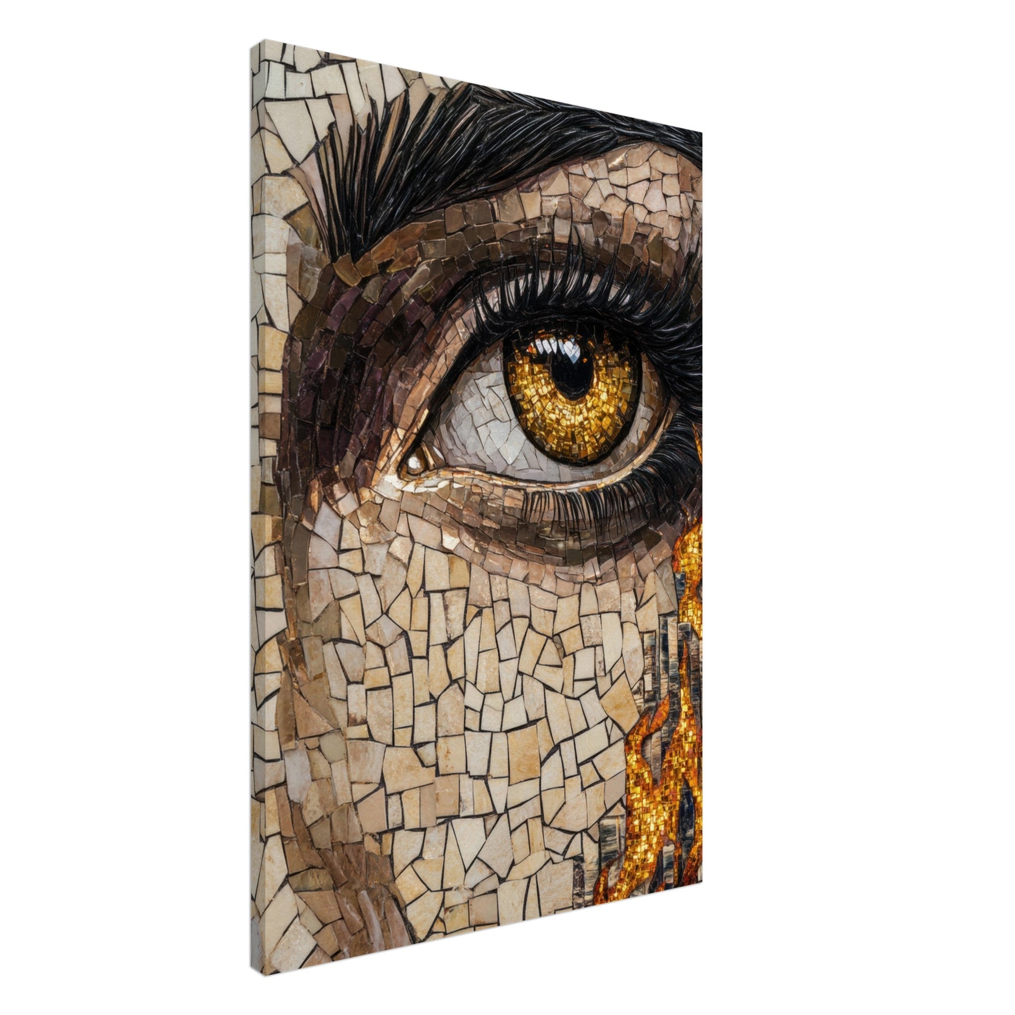 Canvas Portrait - The Oracles Forbidden Prophecy Byzantine Mosaic 2 - Shop Ai Art WebShop - Digital Art online Store