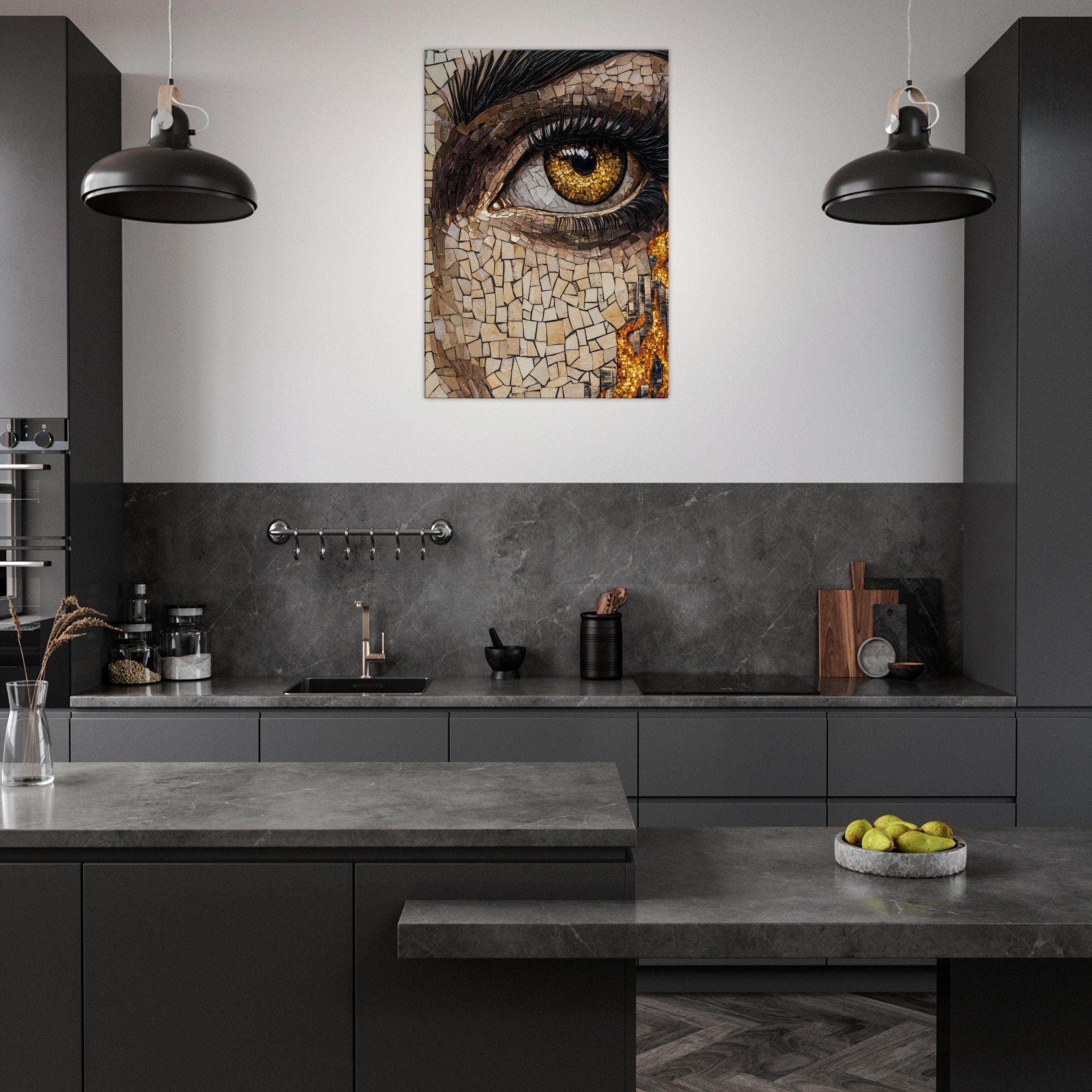 Canvas Portrait - The Oracles Forbidden Prophecy Byzantine Mosaic 2 - Shop Ai Art WebShop - Digital Art online Store