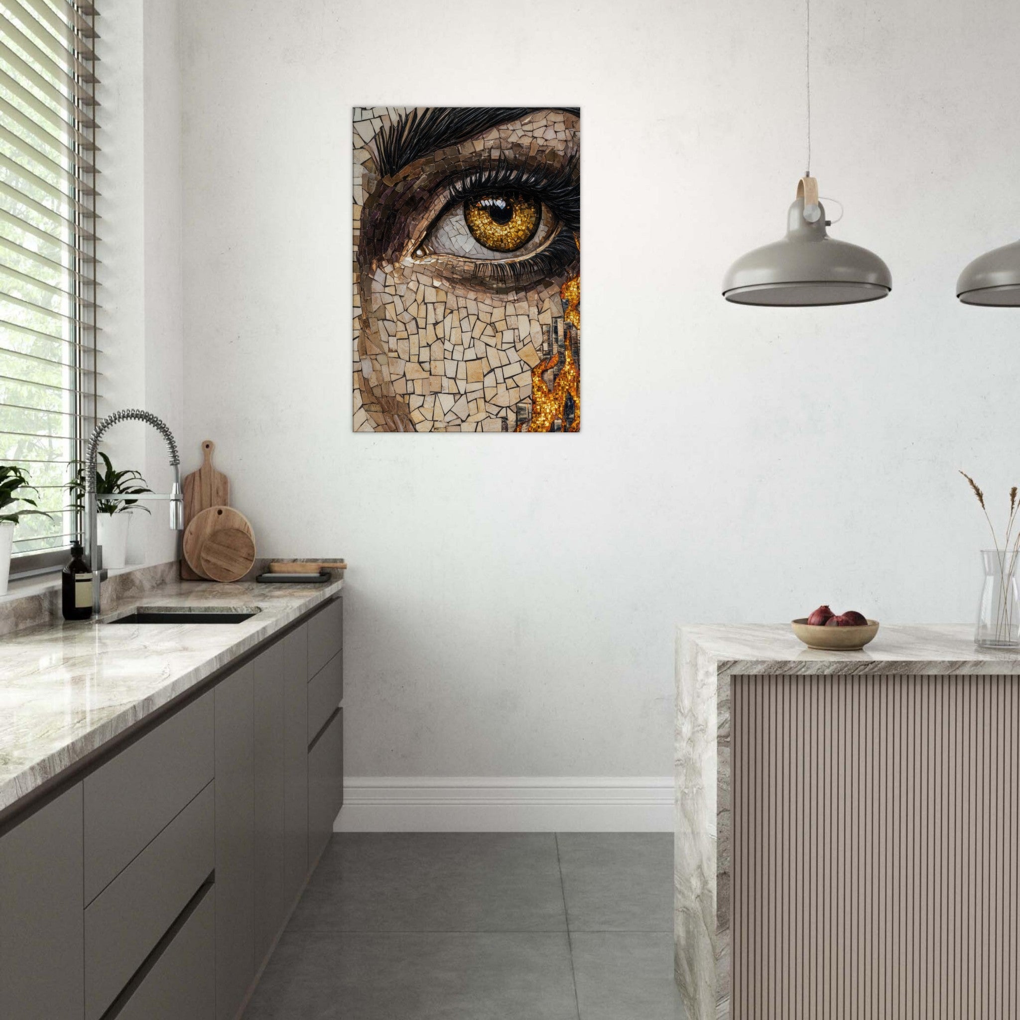 Canvas Portrait - The Oracles Forbidden Prophecy Byzantine Mosaic 2 - Shop Ai Art WebShop - Digital Art online Store