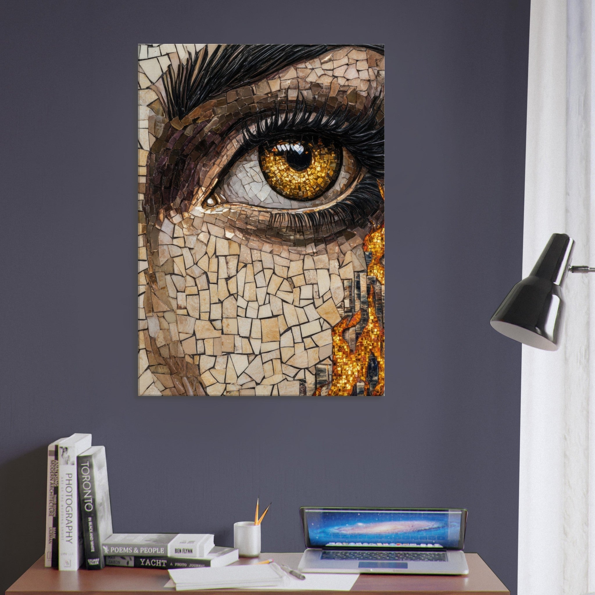 Canvas Portrait - The Oracles Forbidden Prophecy Byzantine Mosaic 2 - Shop Ai Art WebShop - Digital Art online Store