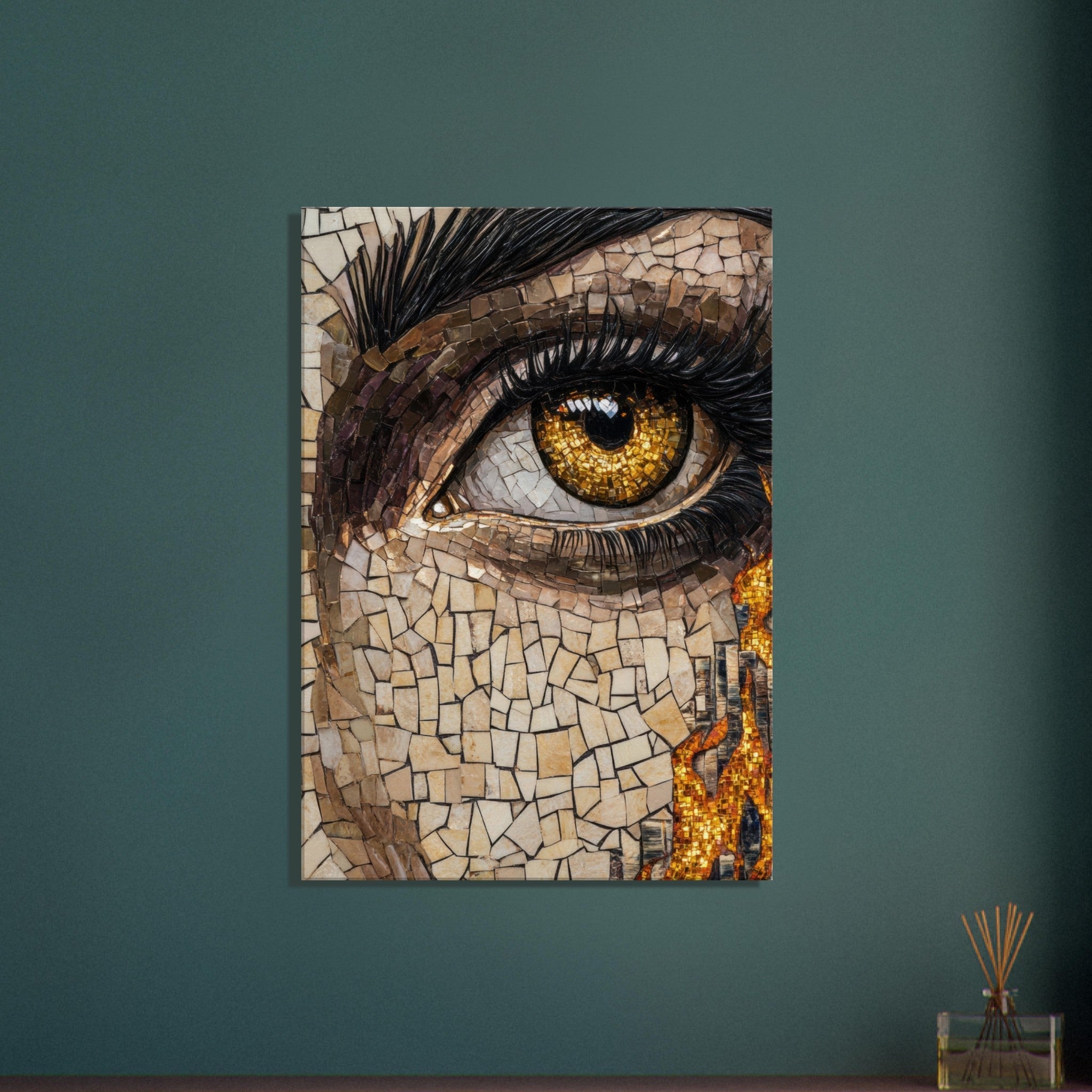 Canvas Portrait - The Oracles Forbidden Prophecy Byzantine Mosaic 2 - Shop Ai Art WebShop - Digital Art online Store
