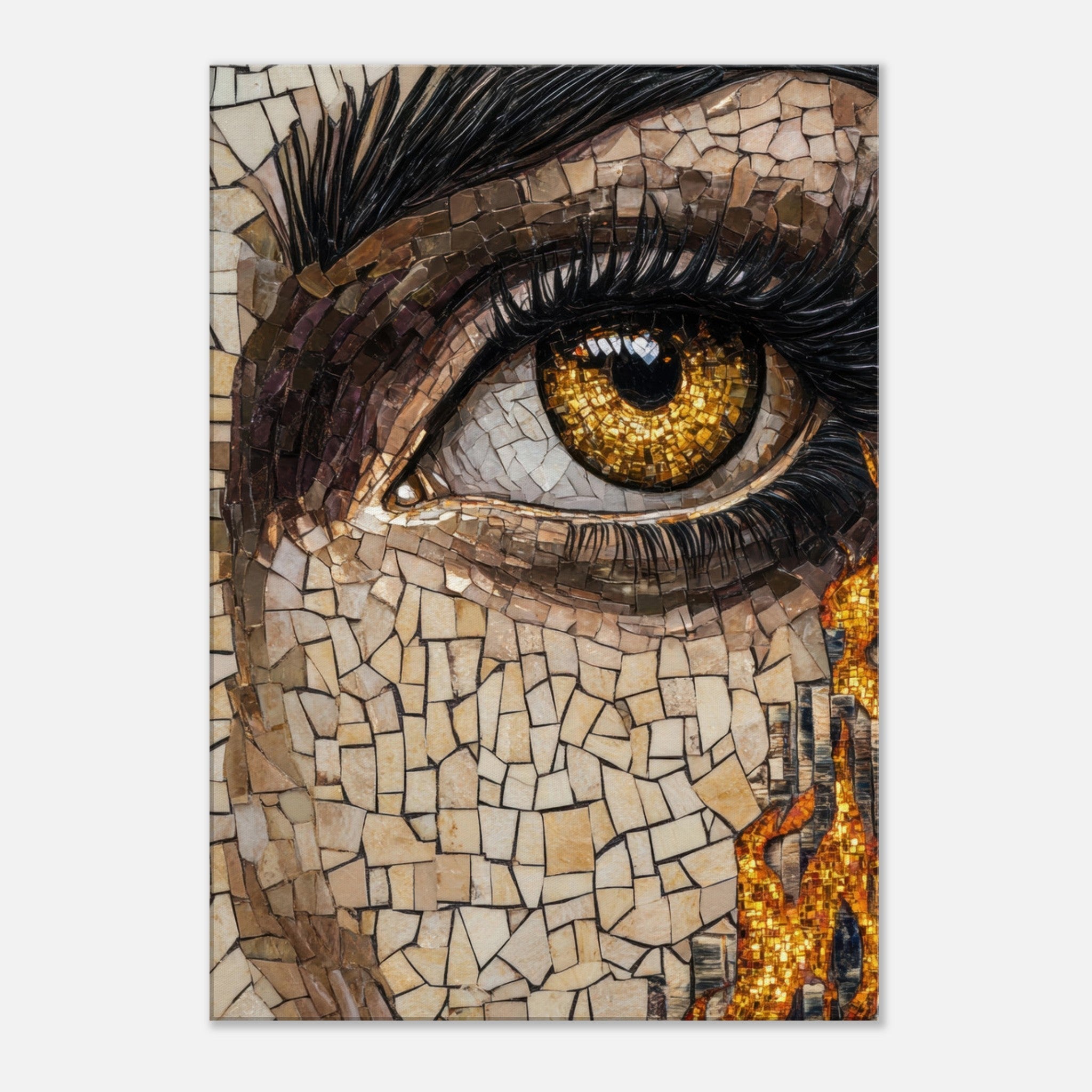 Canvas Portrait - The Oracles Forbidden Prophecy Byzantine Mosaic 2 - Shop Ai Art WebShop - Digital Art online Store