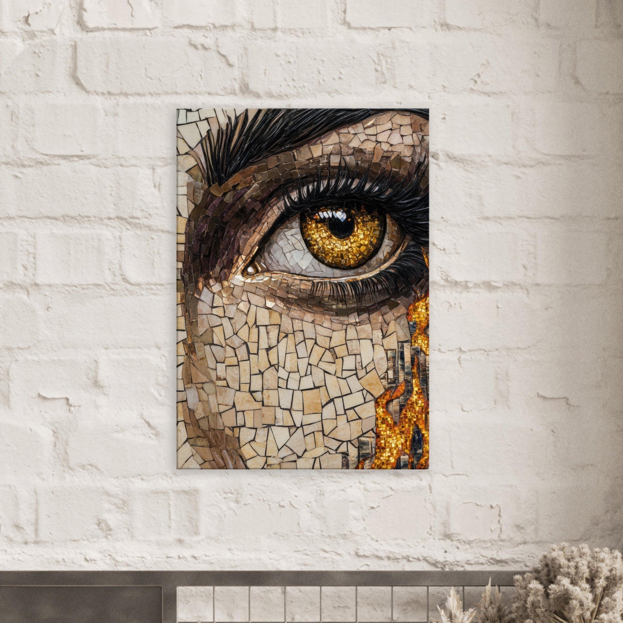 Canvas Portrait - The Oracles Forbidden Prophecy Byzantine Mosaic 2 - Shop Ai Art WebShop - Digital Art online Store