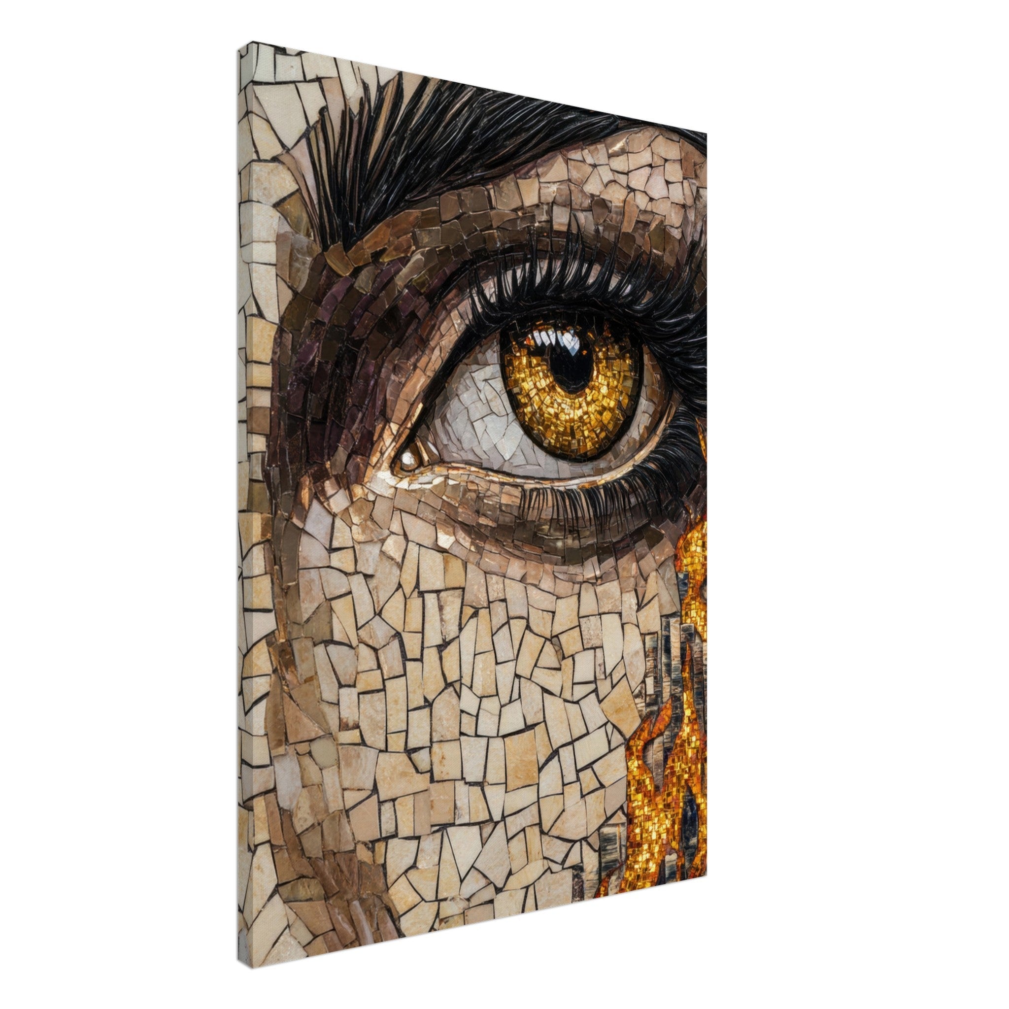 Canvas Portrait - The Oracles Forbidden Prophecy Byzantine Mosaic 2 - Shop Ai Art WebShop - Digital Art online Store