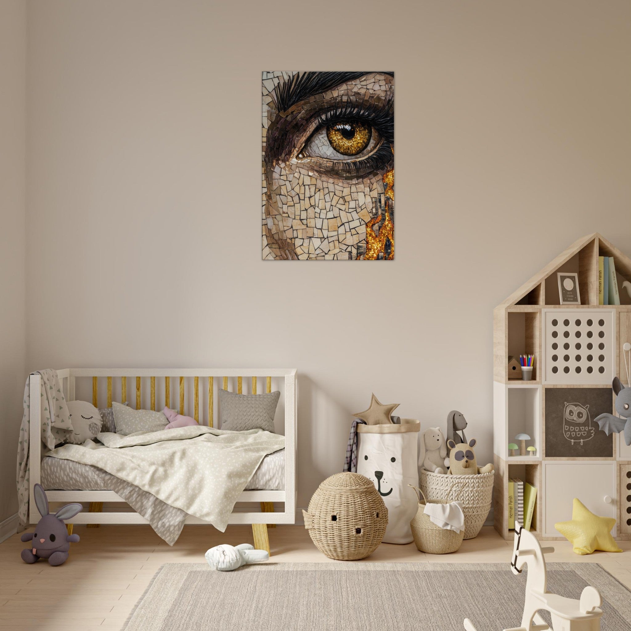 Canvas Portrait - The Oracles Forbidden Prophecy Byzantine Mosaic 2 - Shop Ai Art WebShop - Digital Art online Store