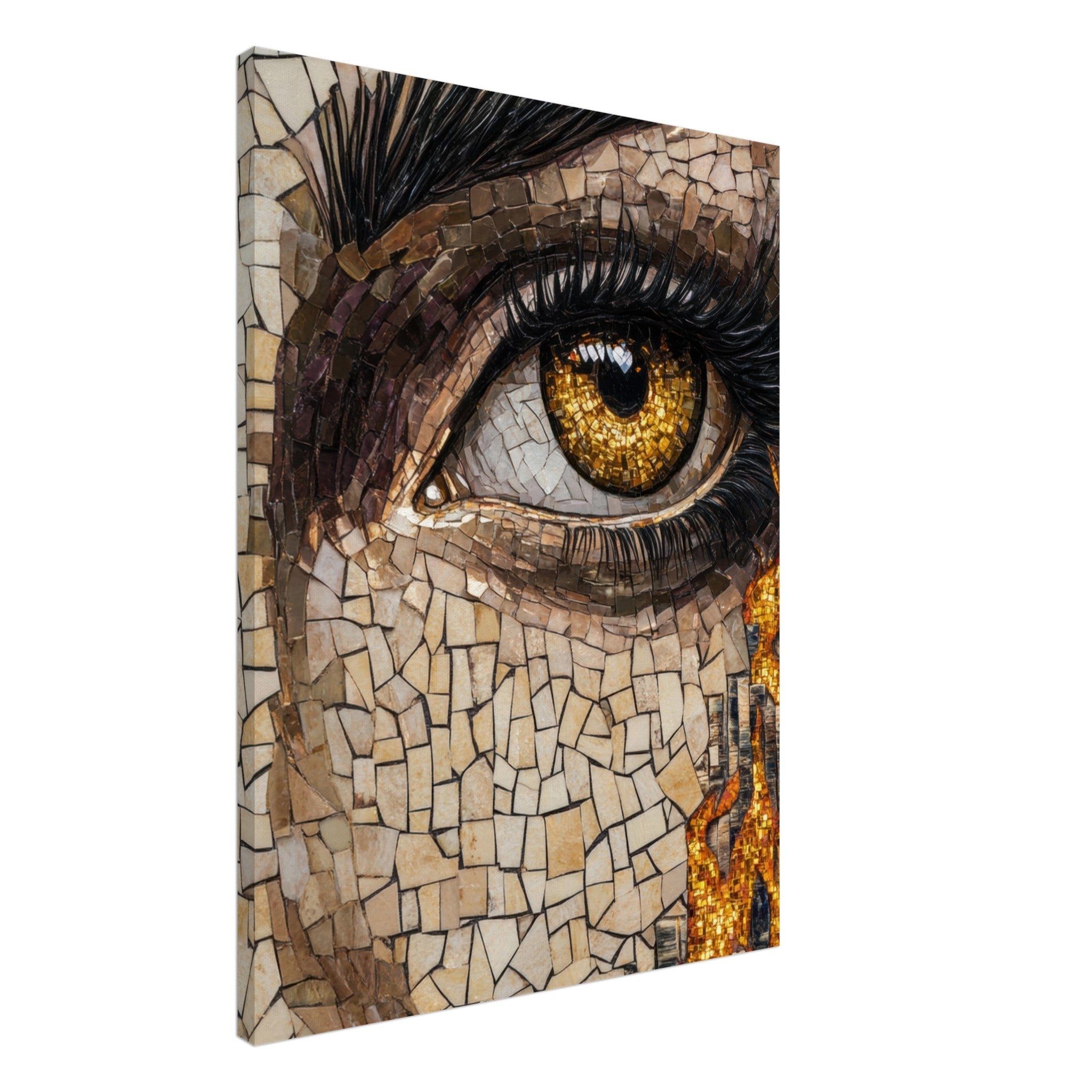 Canvas Portrait - The Oracles Forbidden Prophecy Byzantine Mosaic 2 - Shop Ai Art WebShop - Digital Art online Store