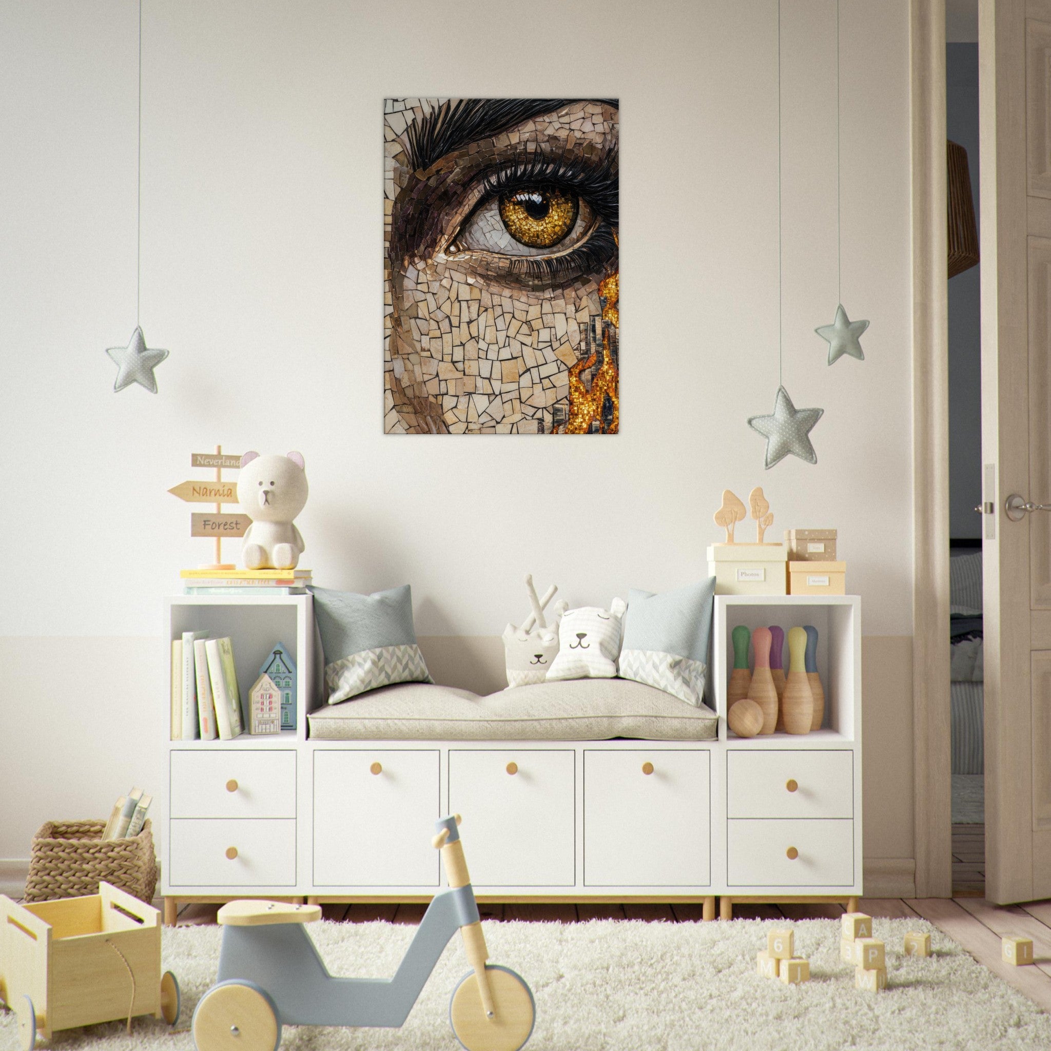 Canvas Portrait - The Oracles Forbidden Prophecy Byzantine Mosaic 2 - Shop Ai Art WebShop - Digital Art online Store