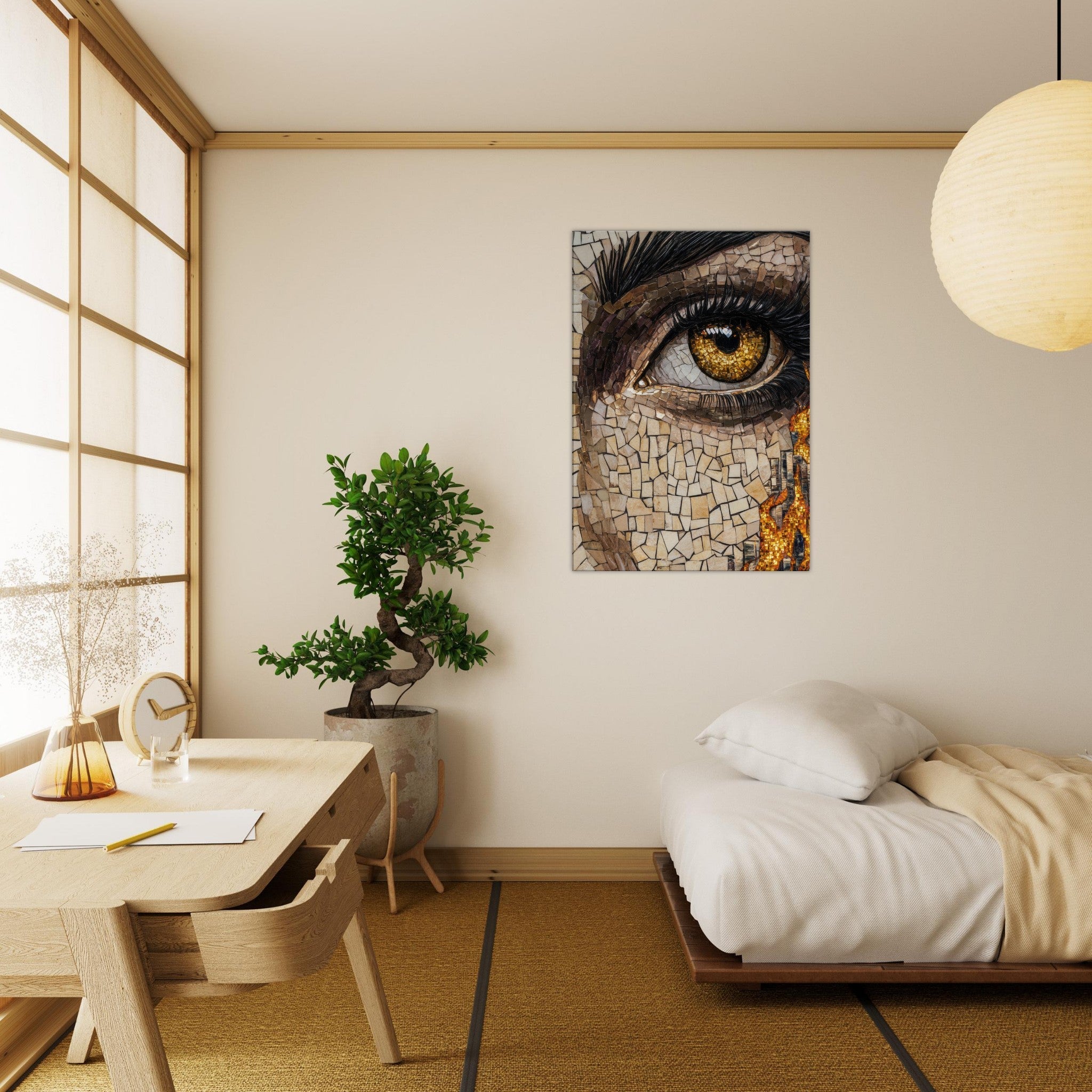 Canvas Portrait - The Oracles Forbidden Prophecy Byzantine Mosaic 2 - Shop Ai Art WebShop - Digital Art online Store