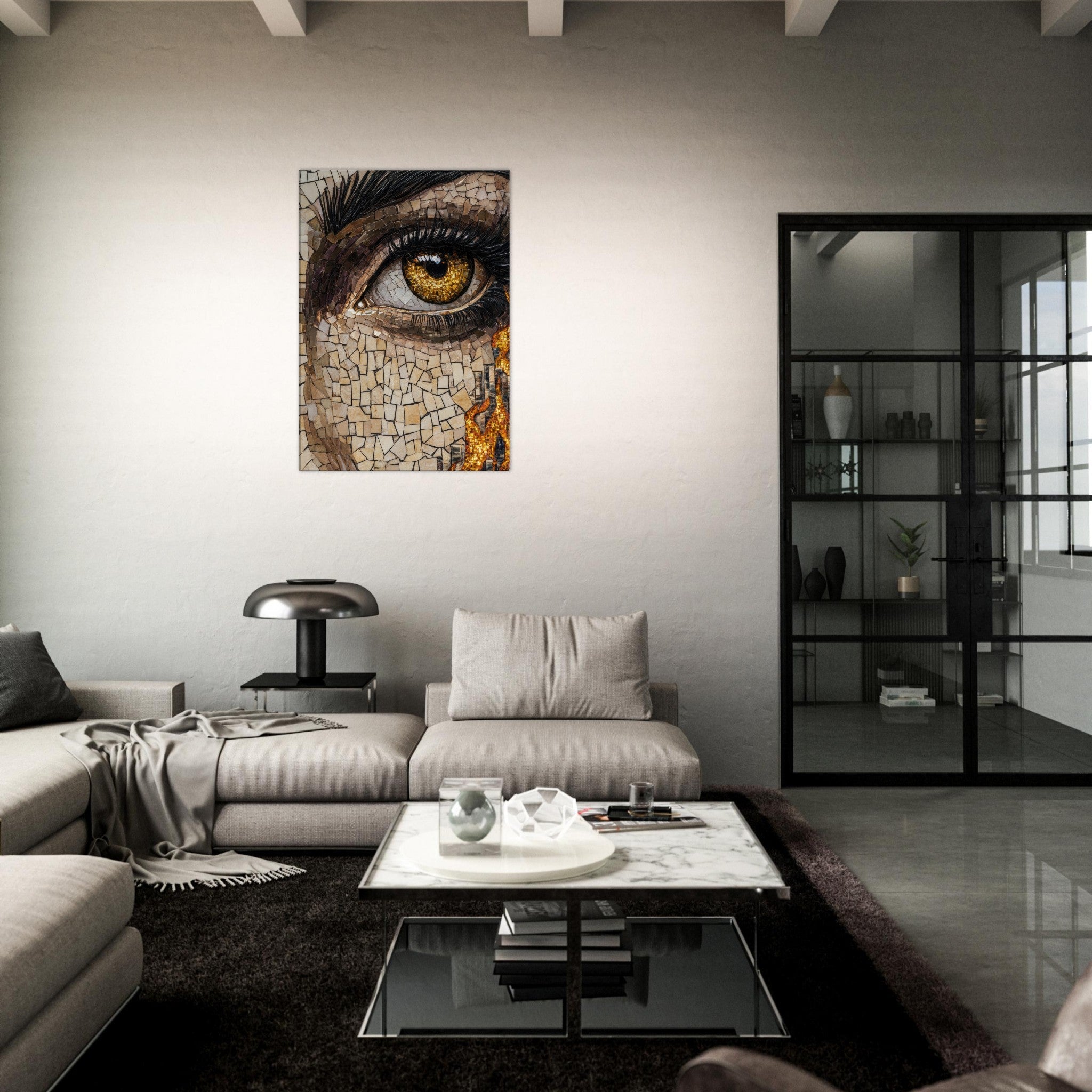 Canvas Portrait - The Oracles Forbidden Prophecy Byzantine Mosaic 2 - Shop Ai Art WebShop - Digital Art online Store