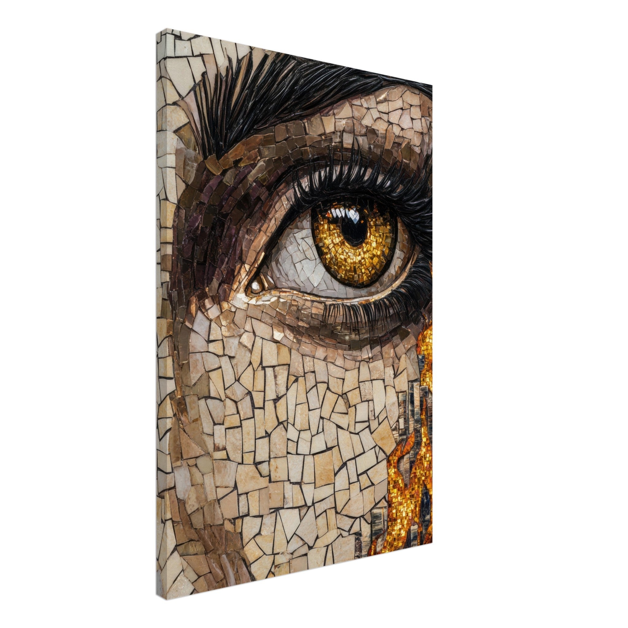 Canvas Portrait - The Oracles Forbidden Prophecy Byzantine Mosaic 2 - Shop Ai Art WebShop - Digital Art online Store
