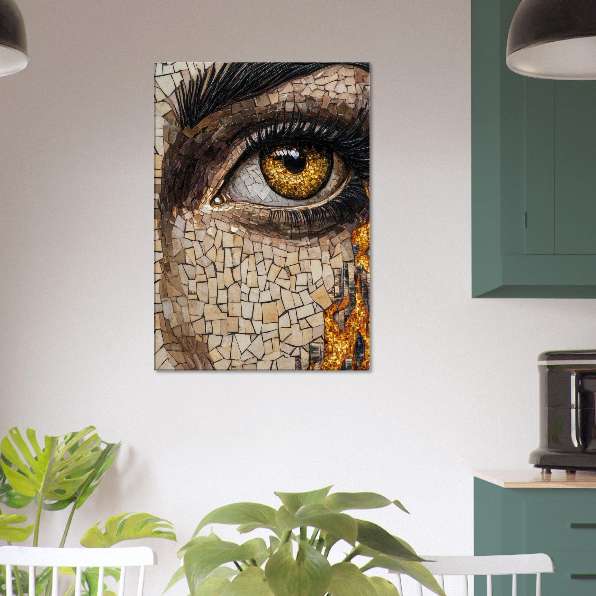 Canvas Portrait - The Oracles Forbidden Prophecy Byzantine Mosaic 2 - Shop Ai Art WebShop - Digital Art online Store