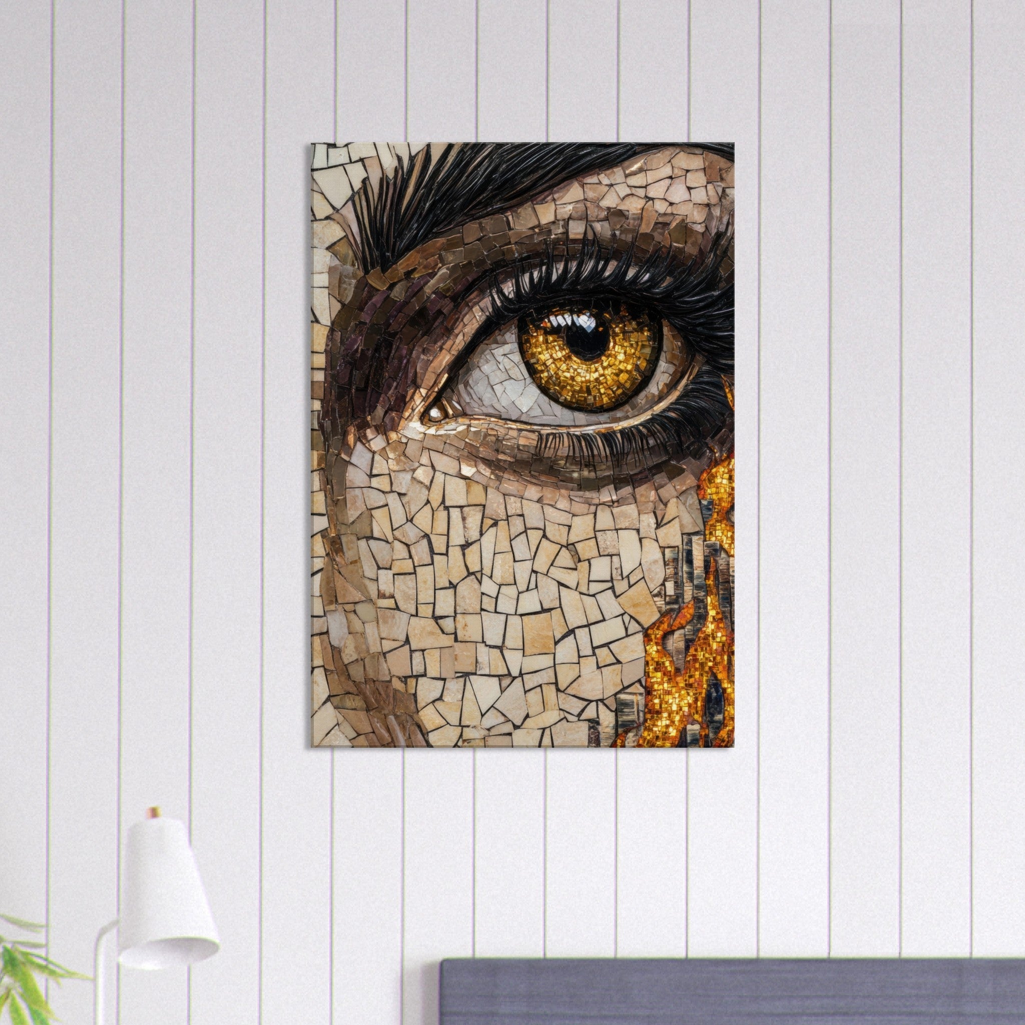 Canvas Portrait - The Oracles Forbidden Prophecy Byzantine Mosaic 2 - Shop Ai Art WebShop - Digital Art online Store