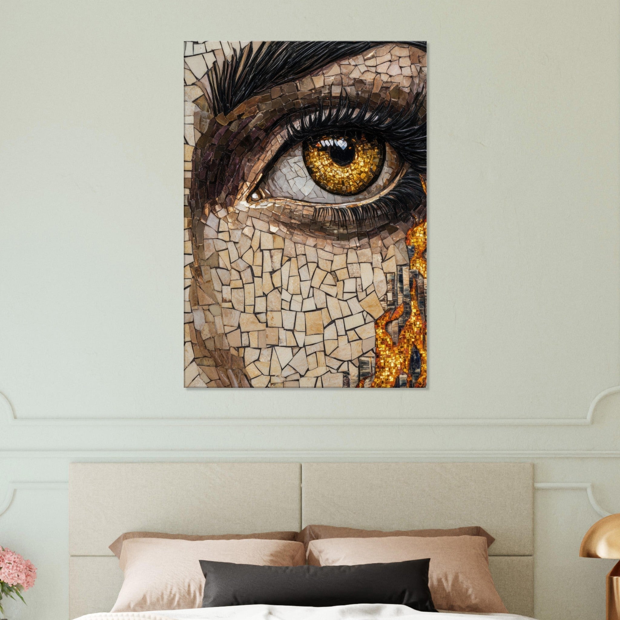 Canvas Portrait - The Oracles Forbidden Prophecy Byzantine Mosaic 2 - Shop Ai Art WebShop - Digital Art online Store