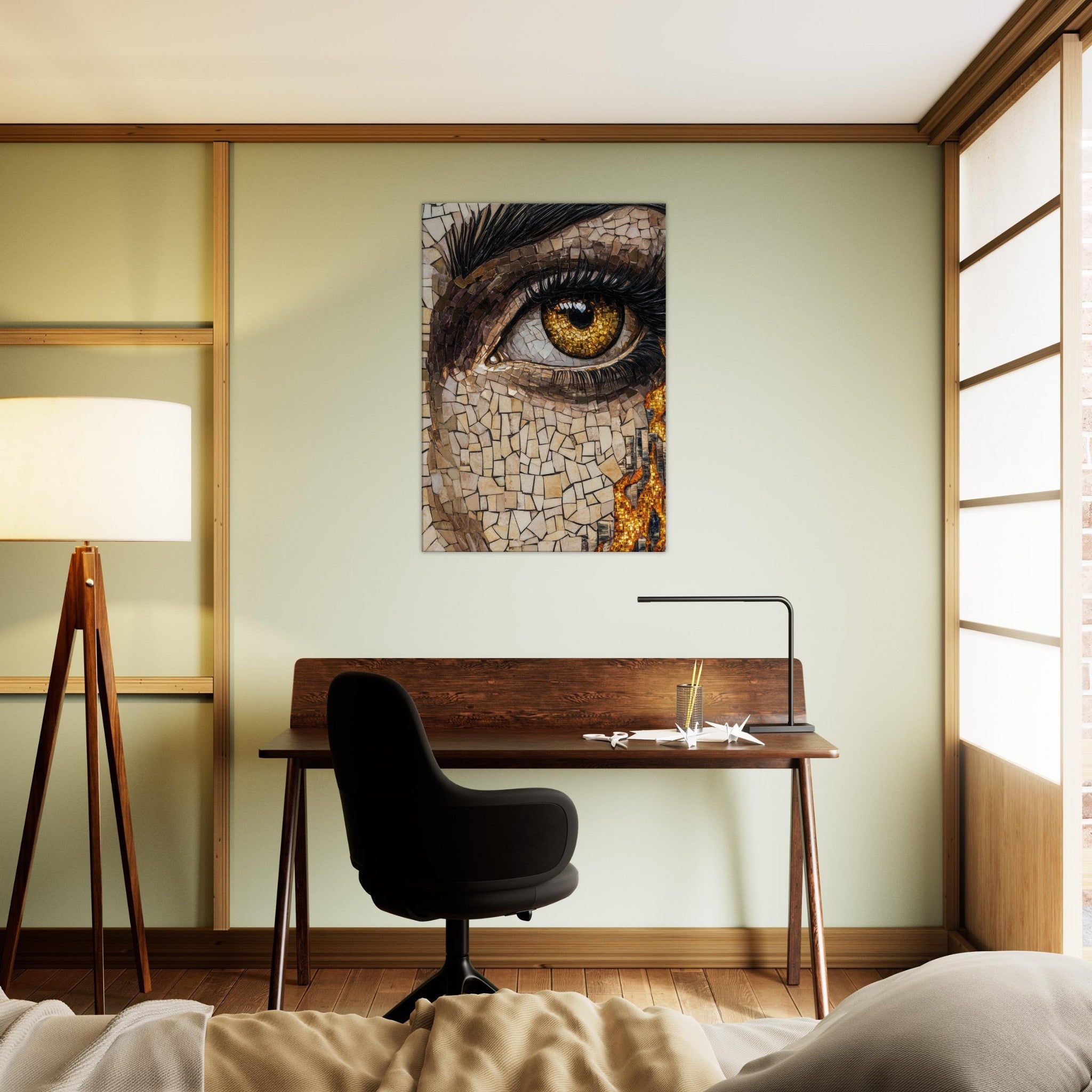 Canvas Portrait - The Oracles Forbidden Prophecy Byzantine Mosaic 2 - Shop Ai Art WebShop - Digital Art online Store