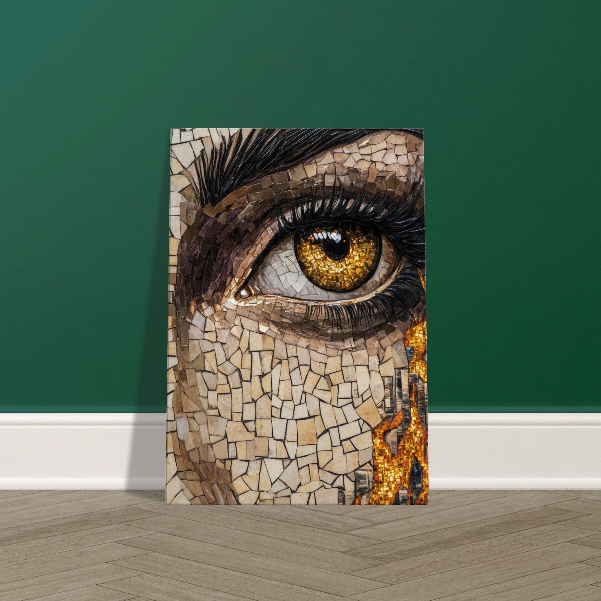 Canvas Portrait - The Oracles Forbidden Prophecy Byzantine Mosaic 2 - Shop Ai Art WebShop - Digital Art online Store