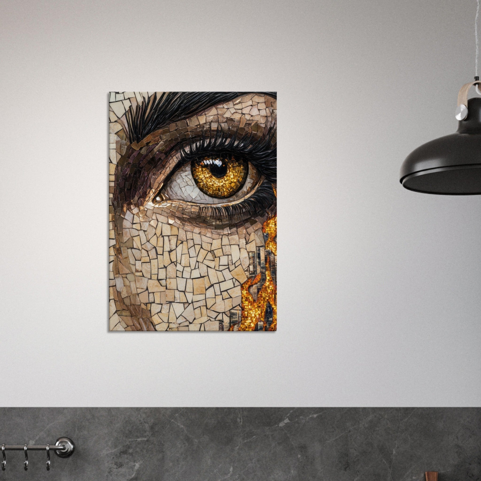 Canvas Portrait - The Oracles Forbidden Prophecy Byzantine Mosaic 2 - Shop Ai Art WebShop - Digital Art online Store