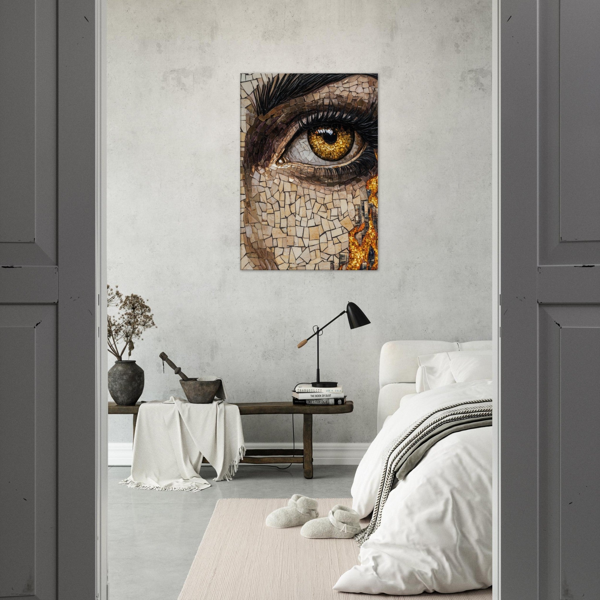 Canvas Portrait - The Oracles Forbidden Prophecy Byzantine Mosaic 2 - Shop Ai Art WebShop - Digital Art online Store