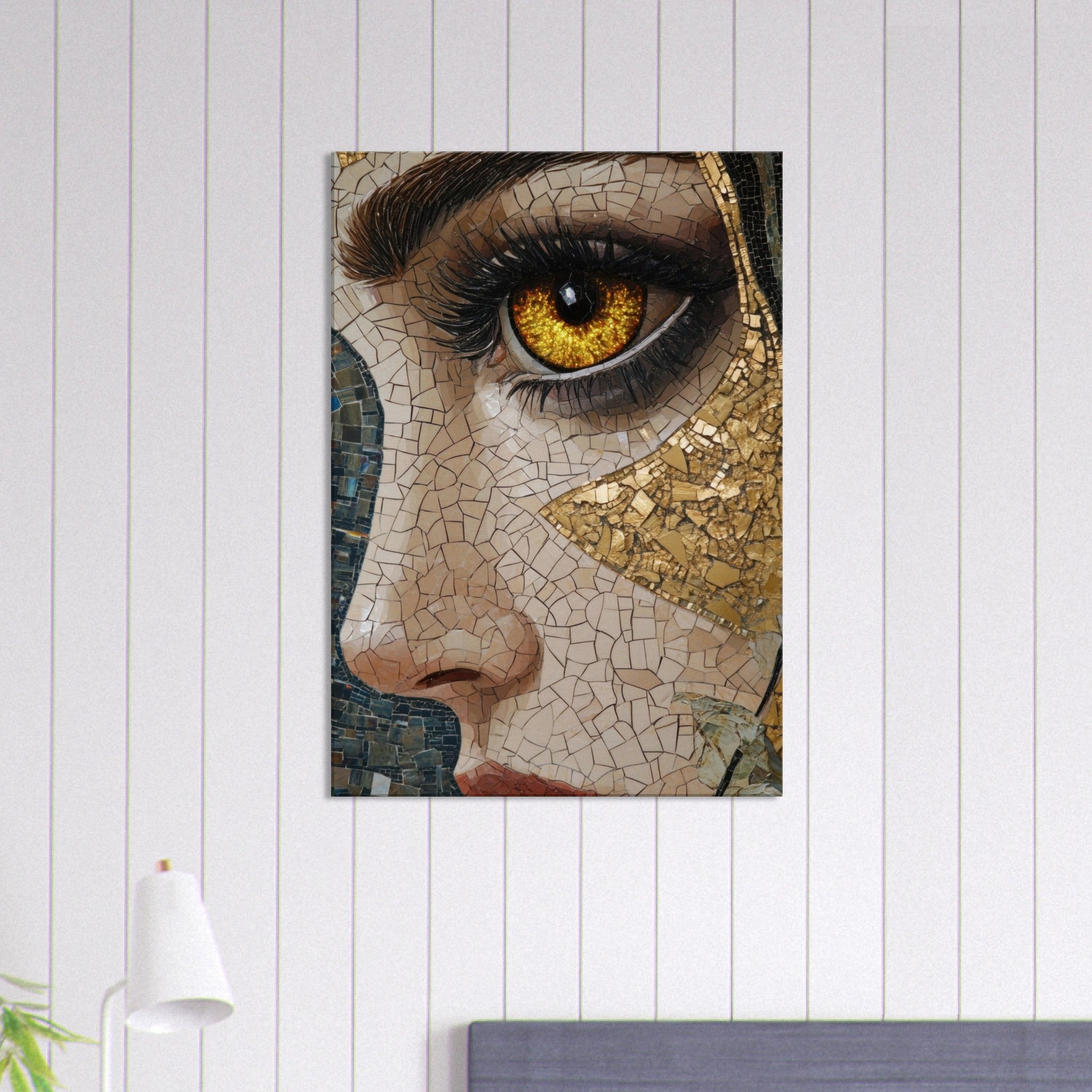 Canvas Portrait - The Oracles Forbidden Prophecy Byzantine Mosaic - Shop Ai Art WebShop - Digital Art online Store
